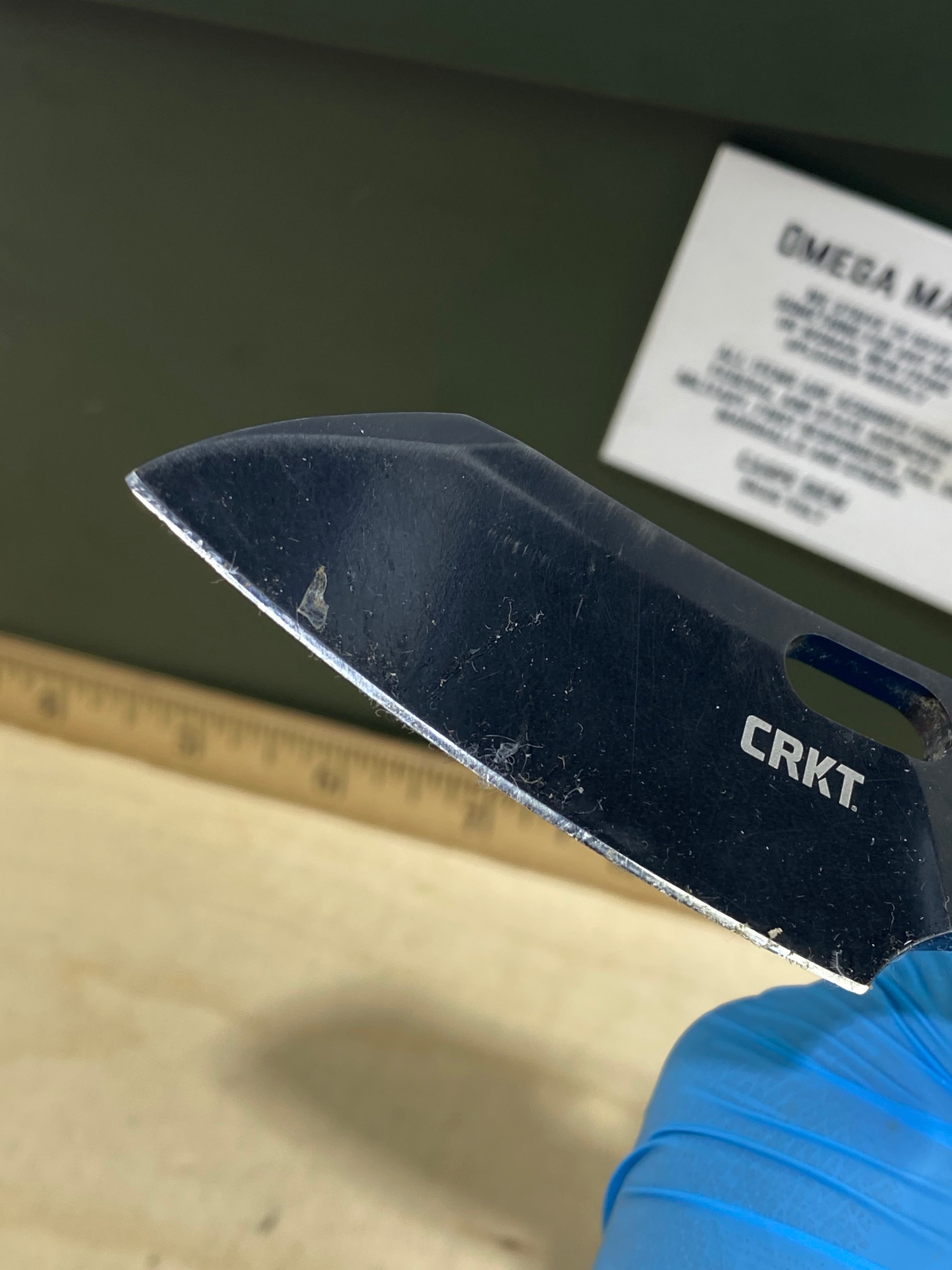CRKT  5315GKD2 Pilar #60. Light usage. Resharpened. Dirty.