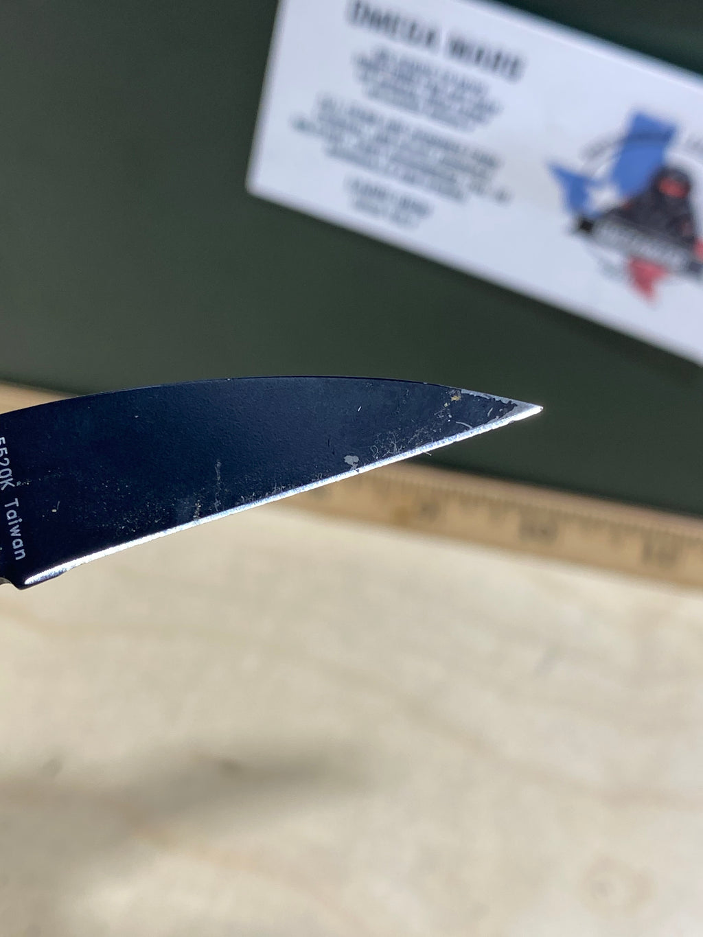 CRKT 5520K #61. Light usage. Chip on blade. Resharpened