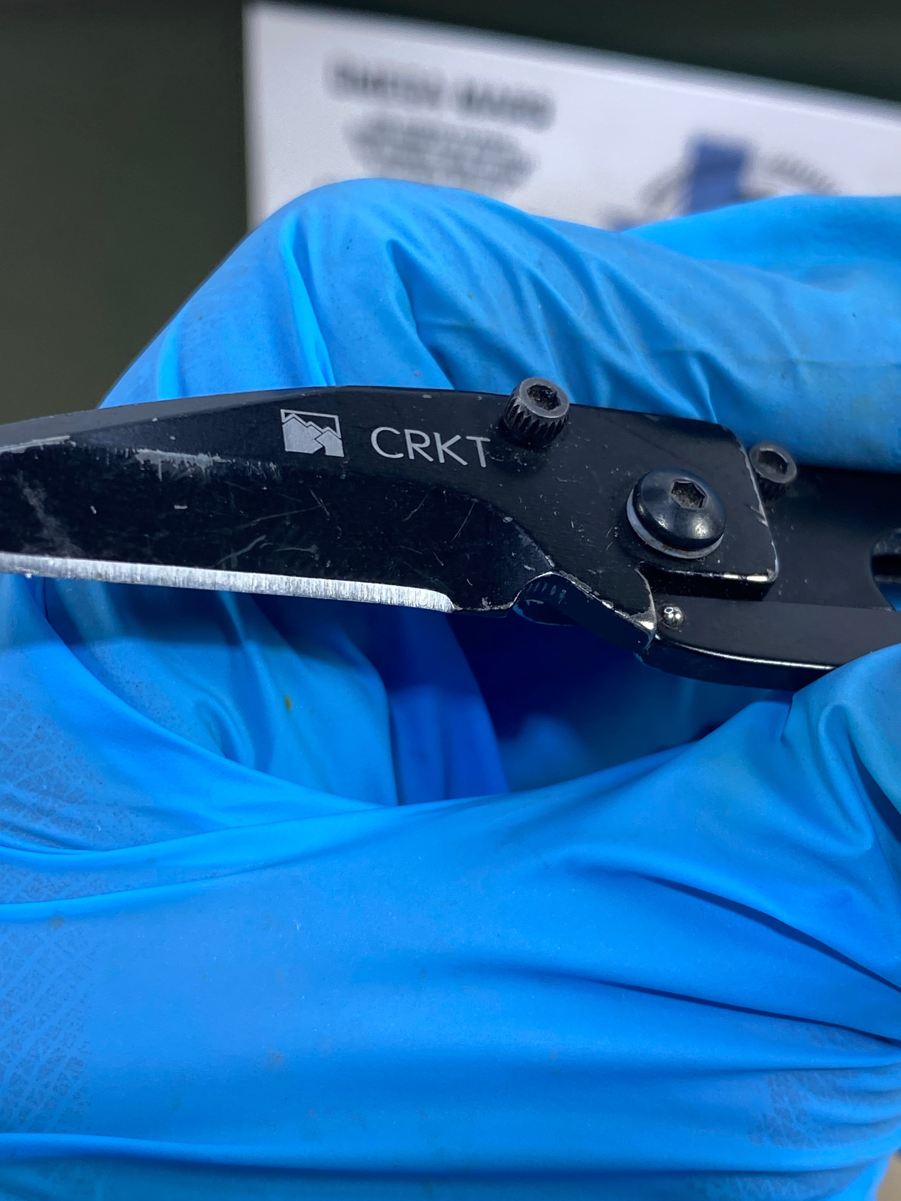 CRKT 5520K #61. Light usage. Chip on blade. Resharpened