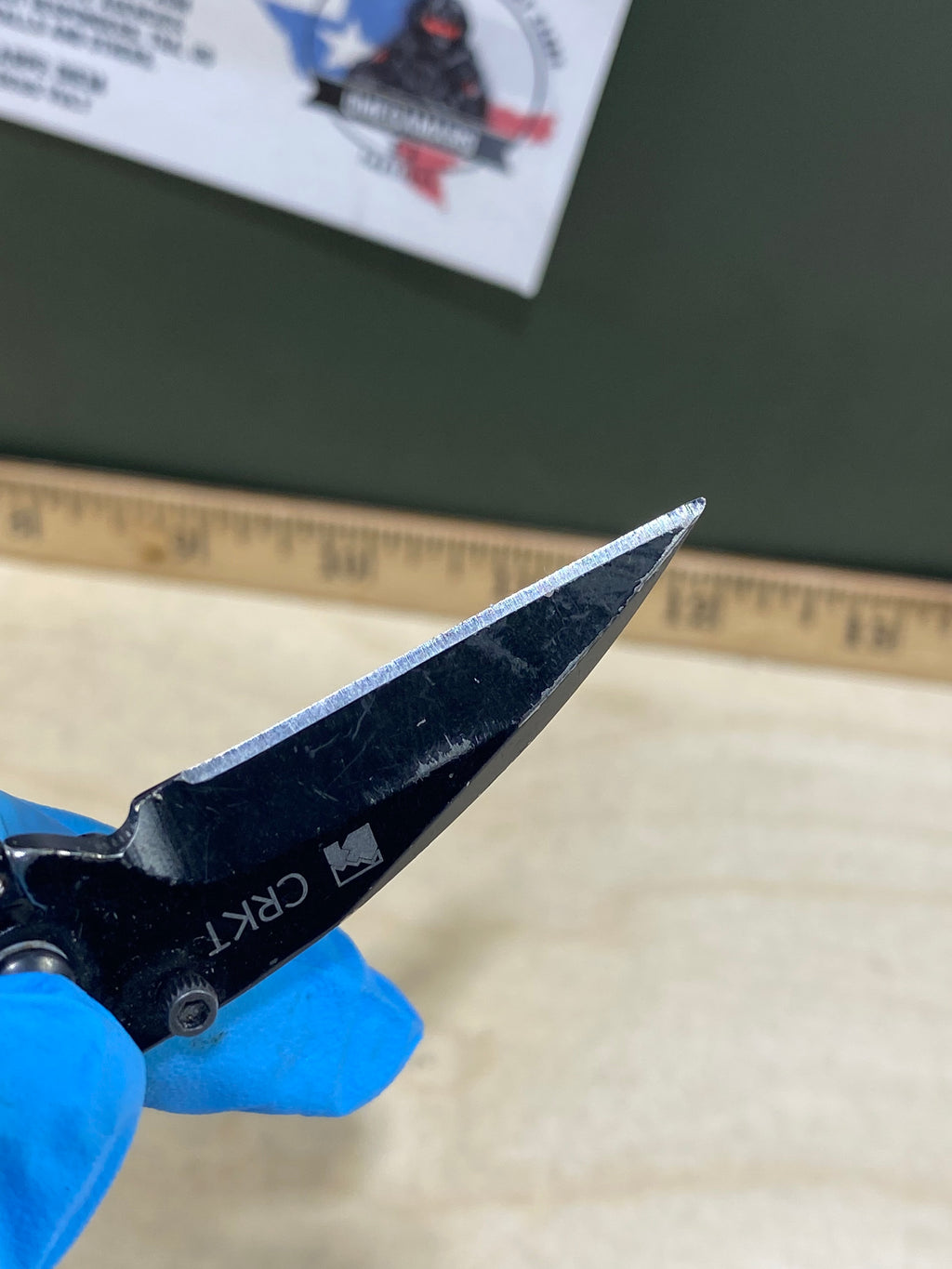 CRKT 5520K #61. Light usage. Chip on blade. Resharpened