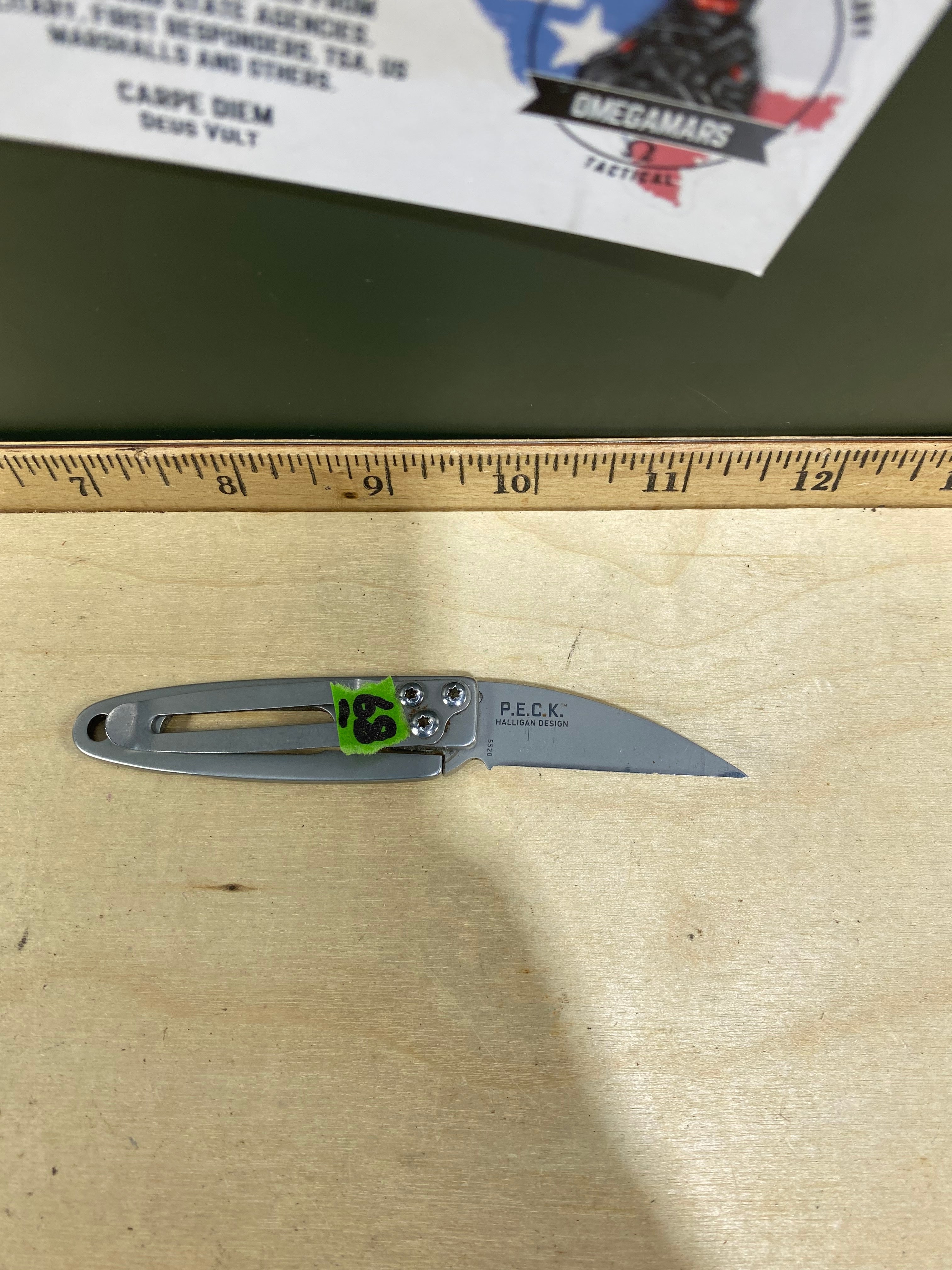 CRKT 5520 P.E.C.K. #68. Light usage. Chip on Blade