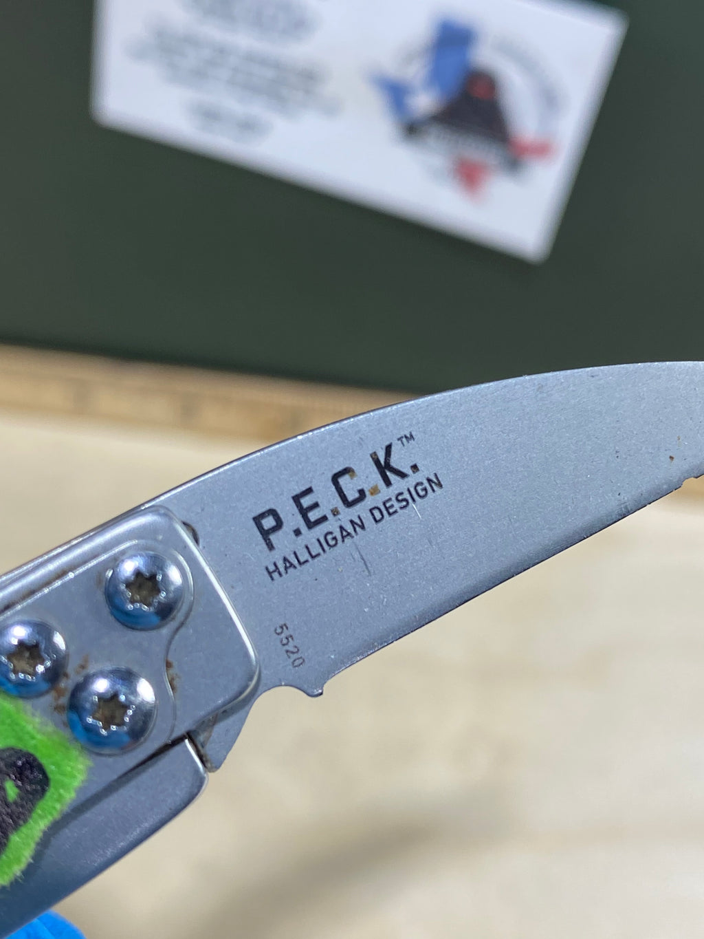 CRKT 5520 P.E.C.K. #68. Light usage. Chip on Blade