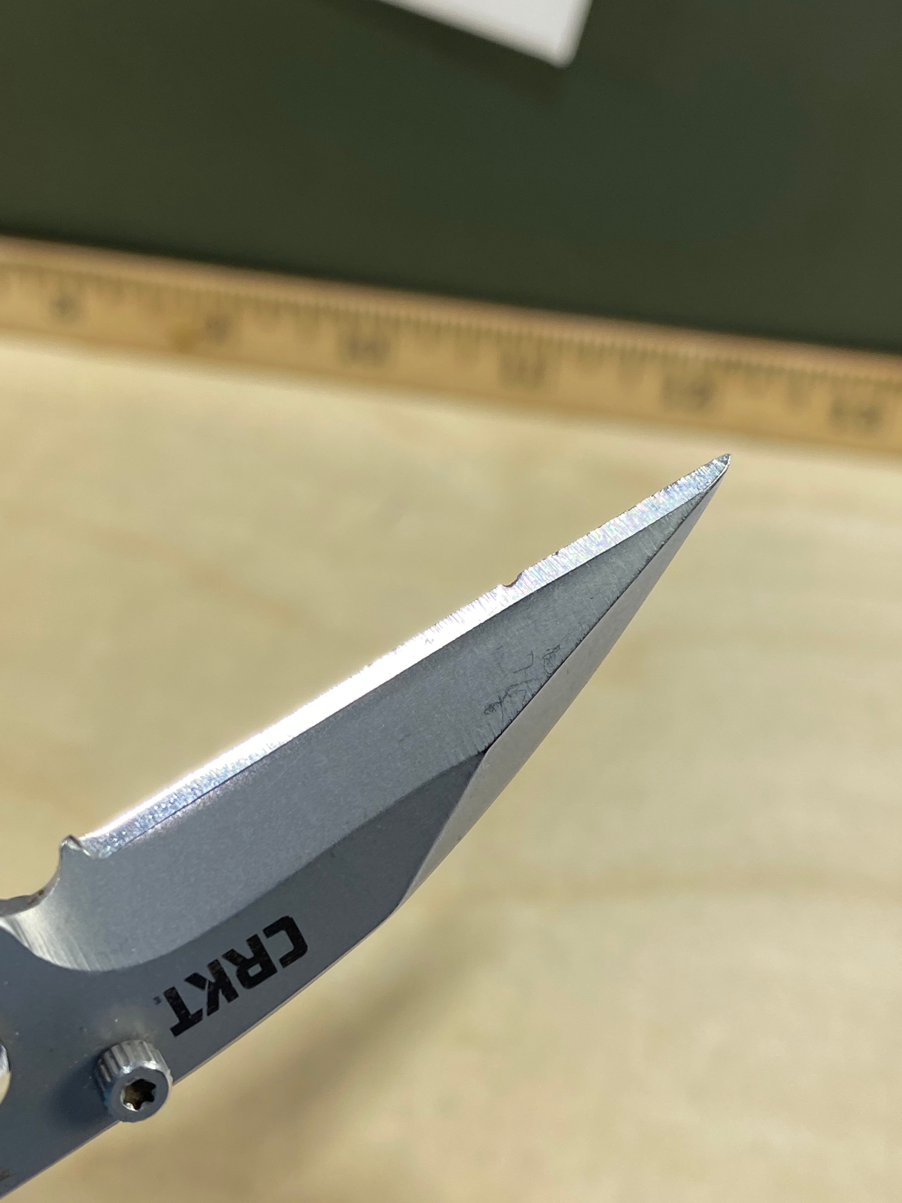 CRKT 5520 P.E.C.K. #68. Light usage. Chip on Blade