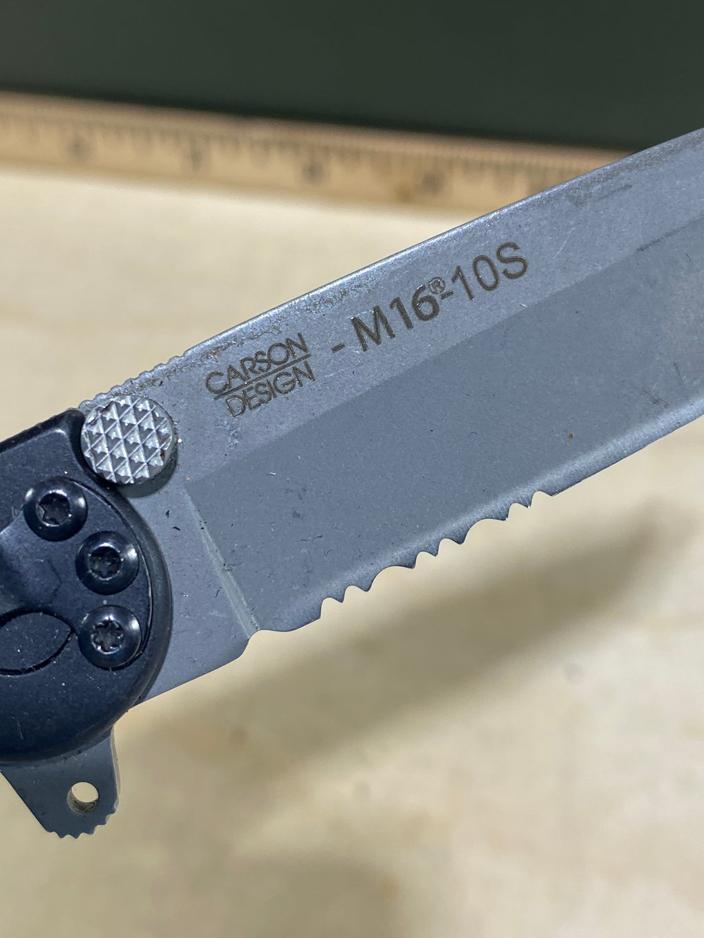 CRKT M16-10S #79. Light usage. Chip on blade