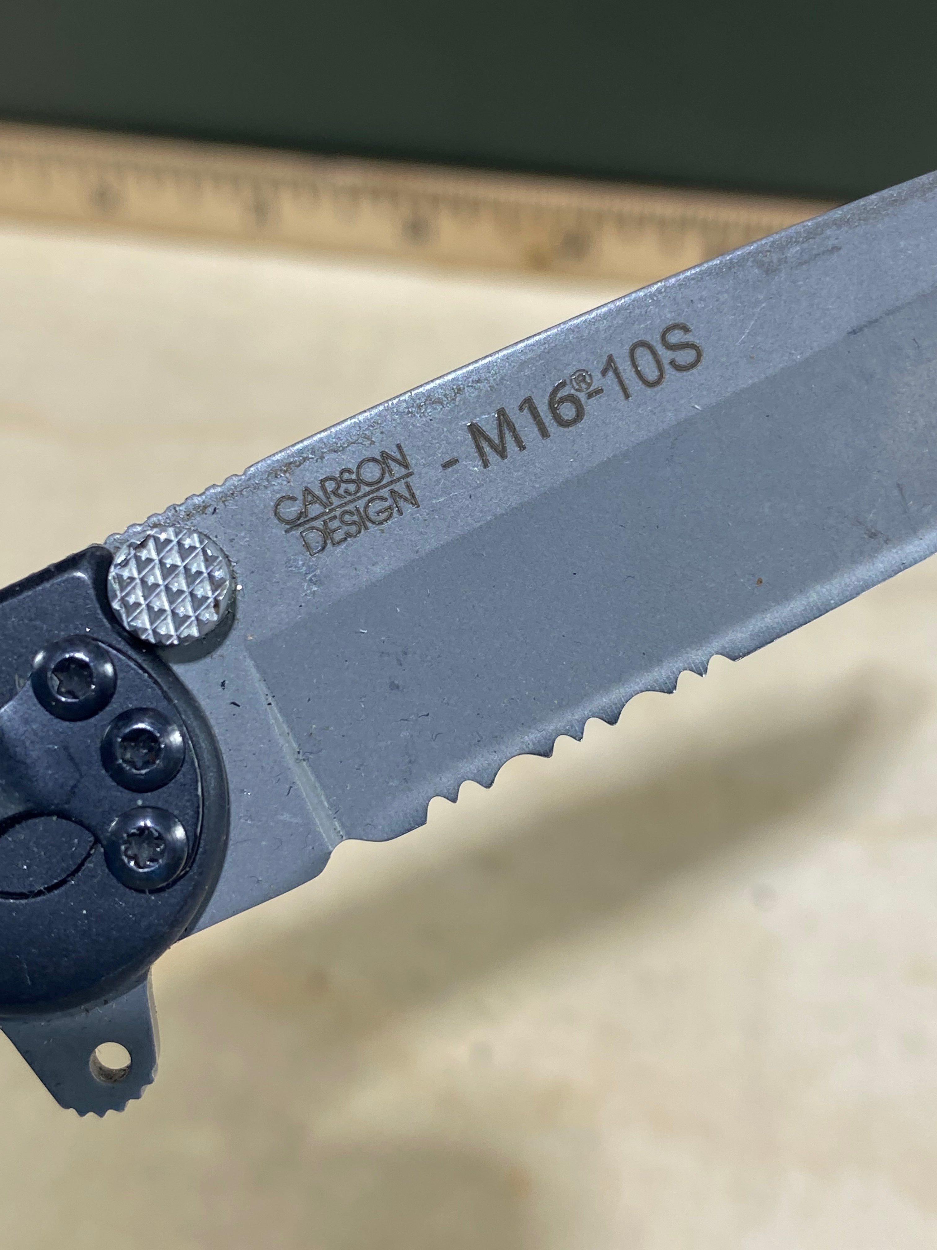 CRKT M16-10S #79. Light usage. Chip on blade