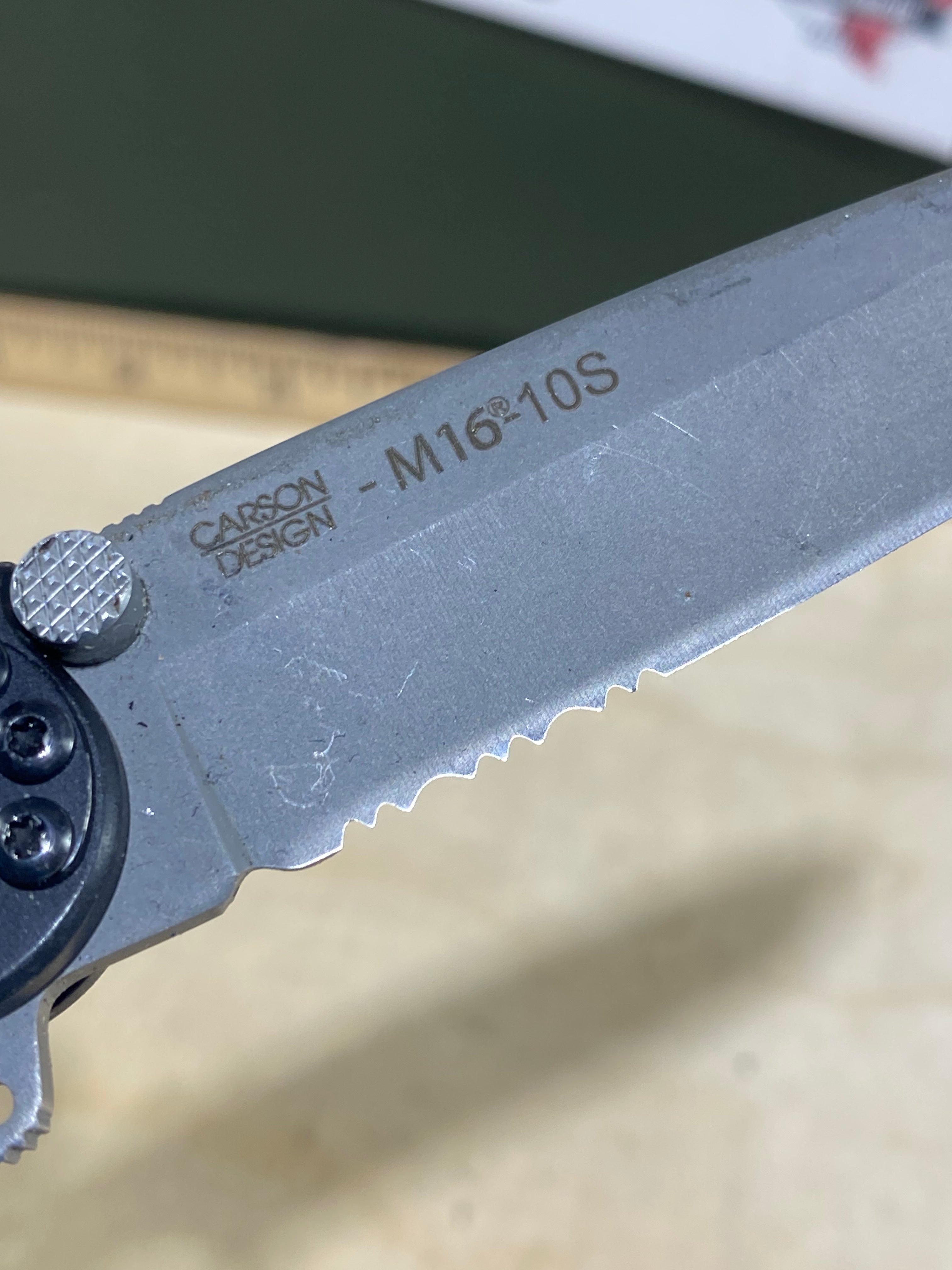 CRKT M16-10S #79. Light usage. Chip on blade