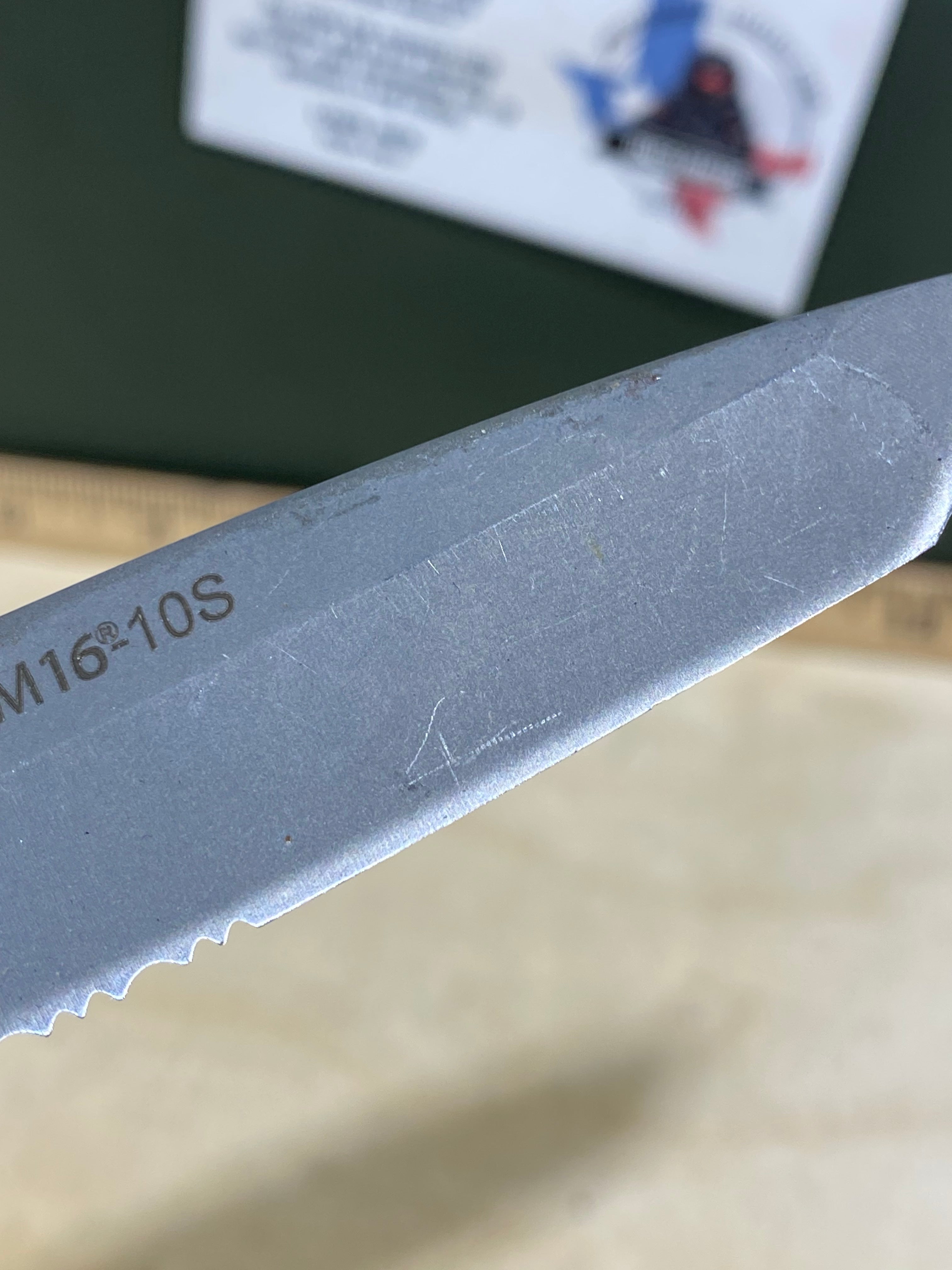 CRKT M16-10S #79. Light usage. Chip on blade