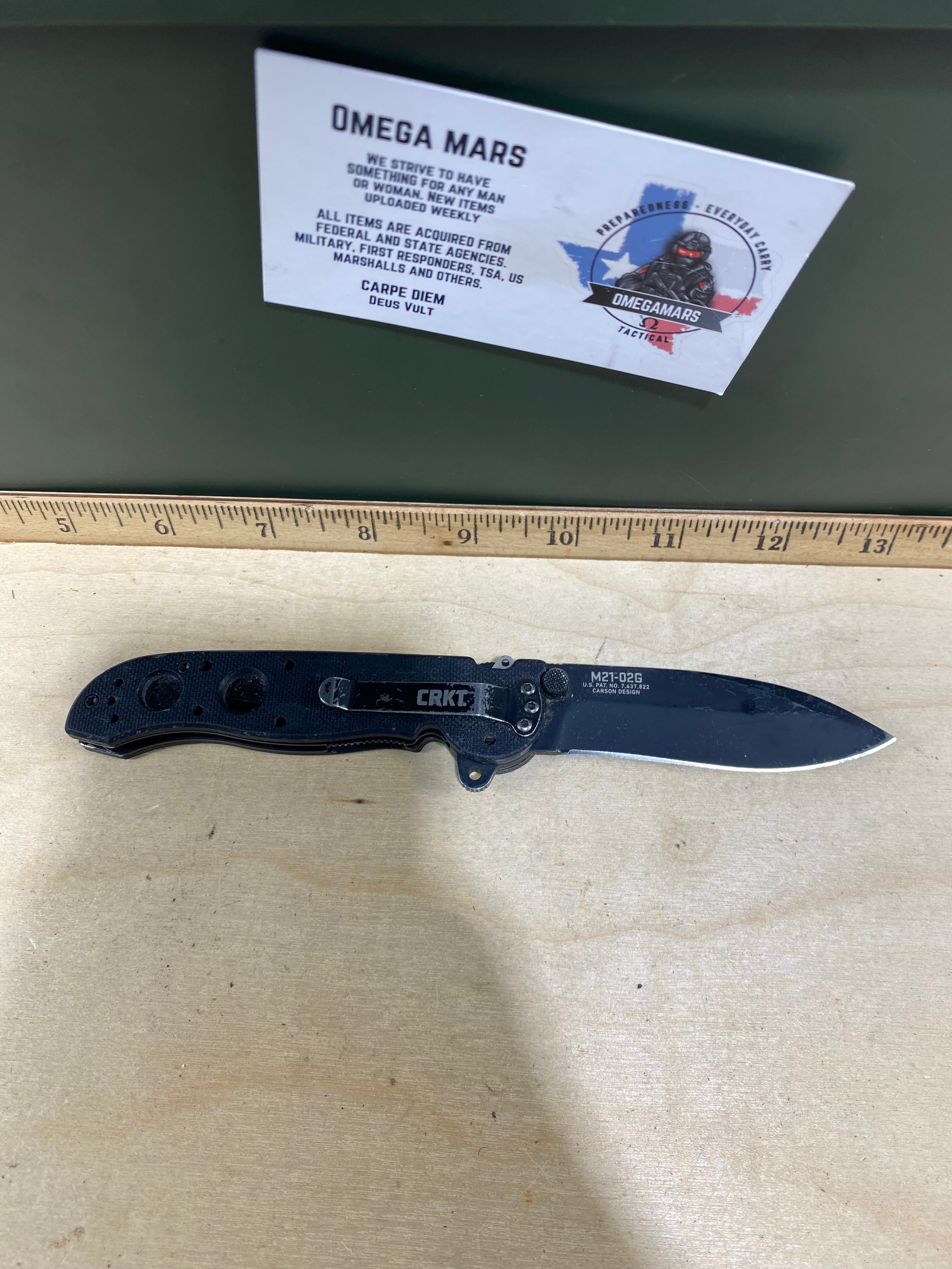 CRKT M21-02G #75. Light usage. Resharpened.
