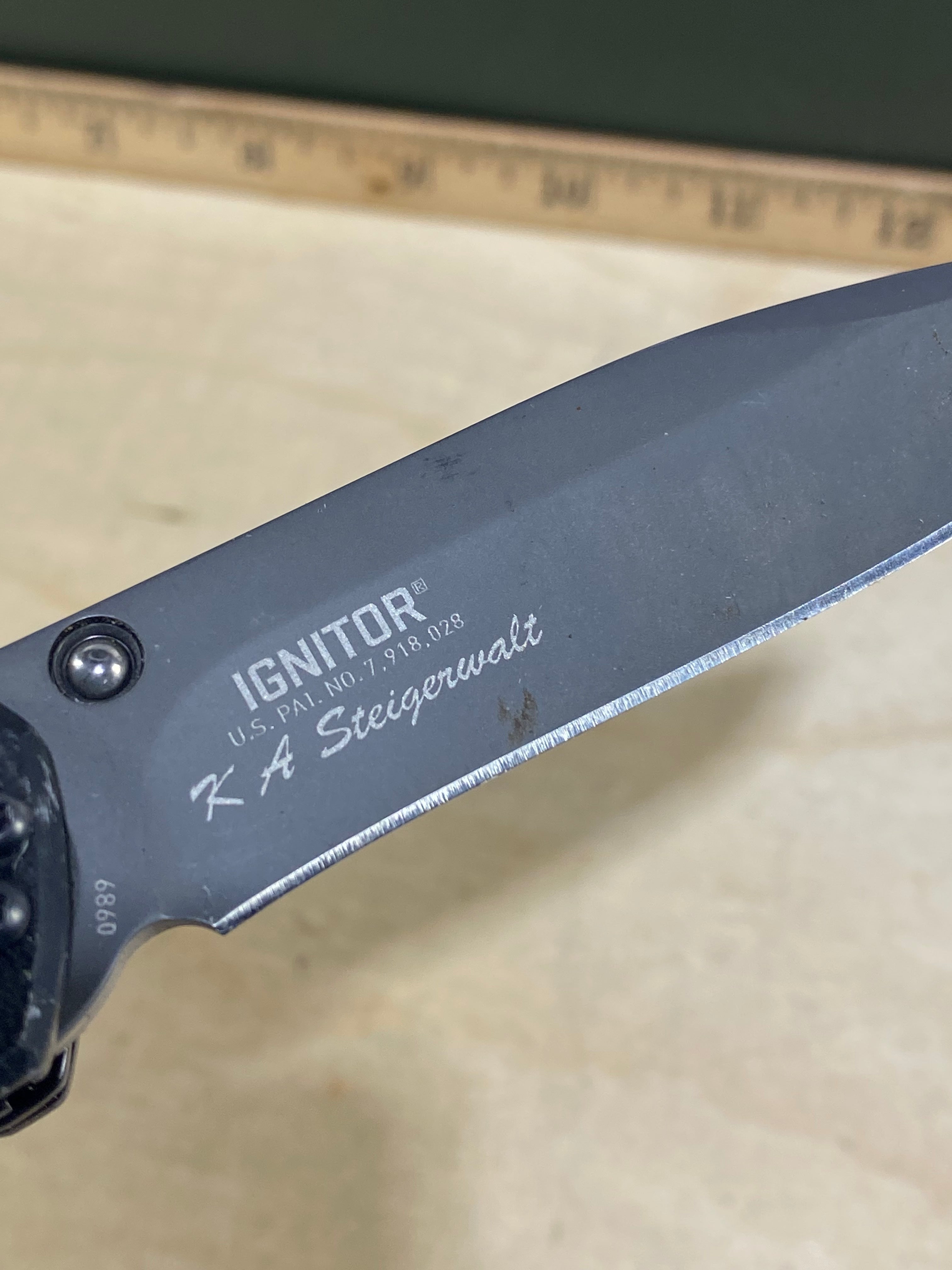 CRKT 6860 Ignitor #88. Light usage. Dirty