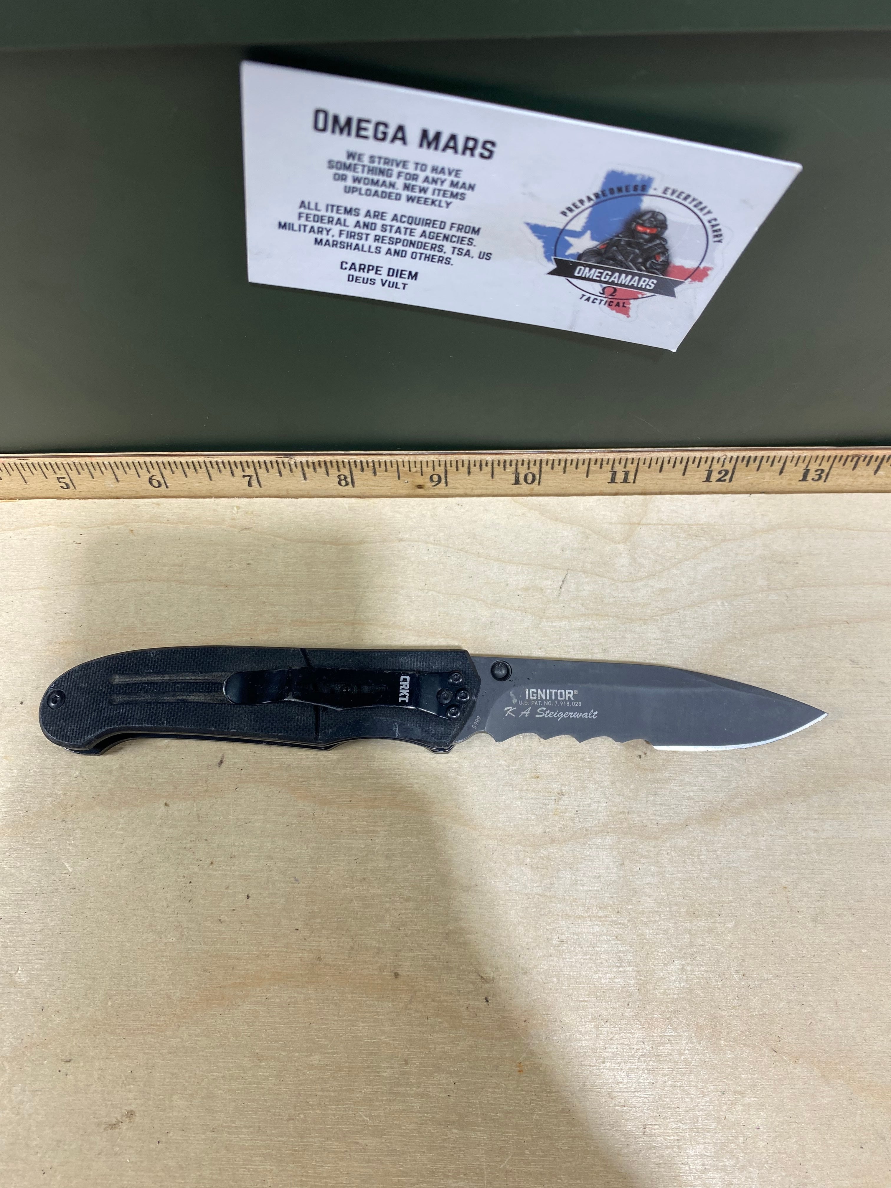 CRKT 6865 Ignitor #90. Light usage. Dirty