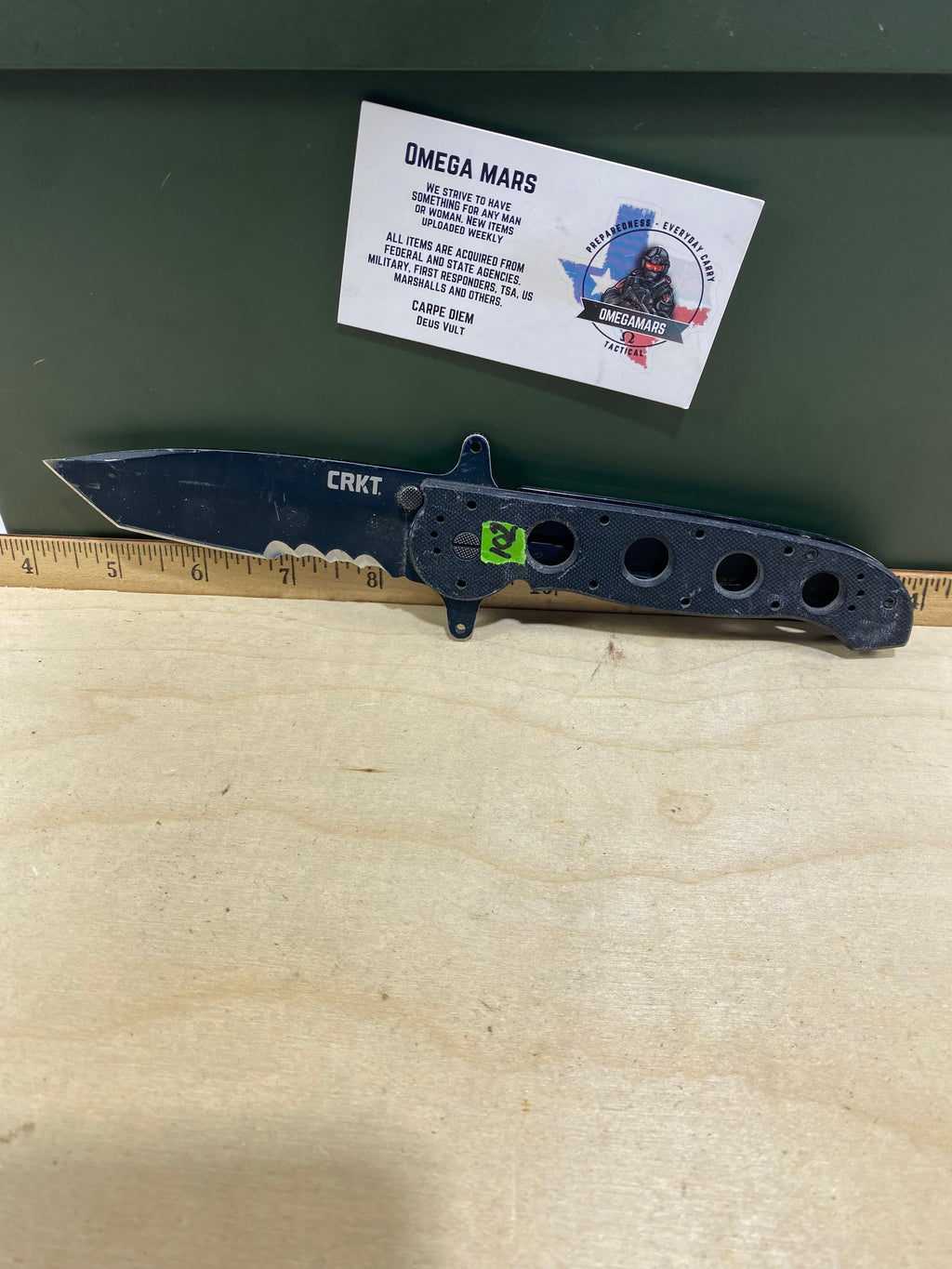 CRKT M16-14SFG #102. Light usage. Resharpened
