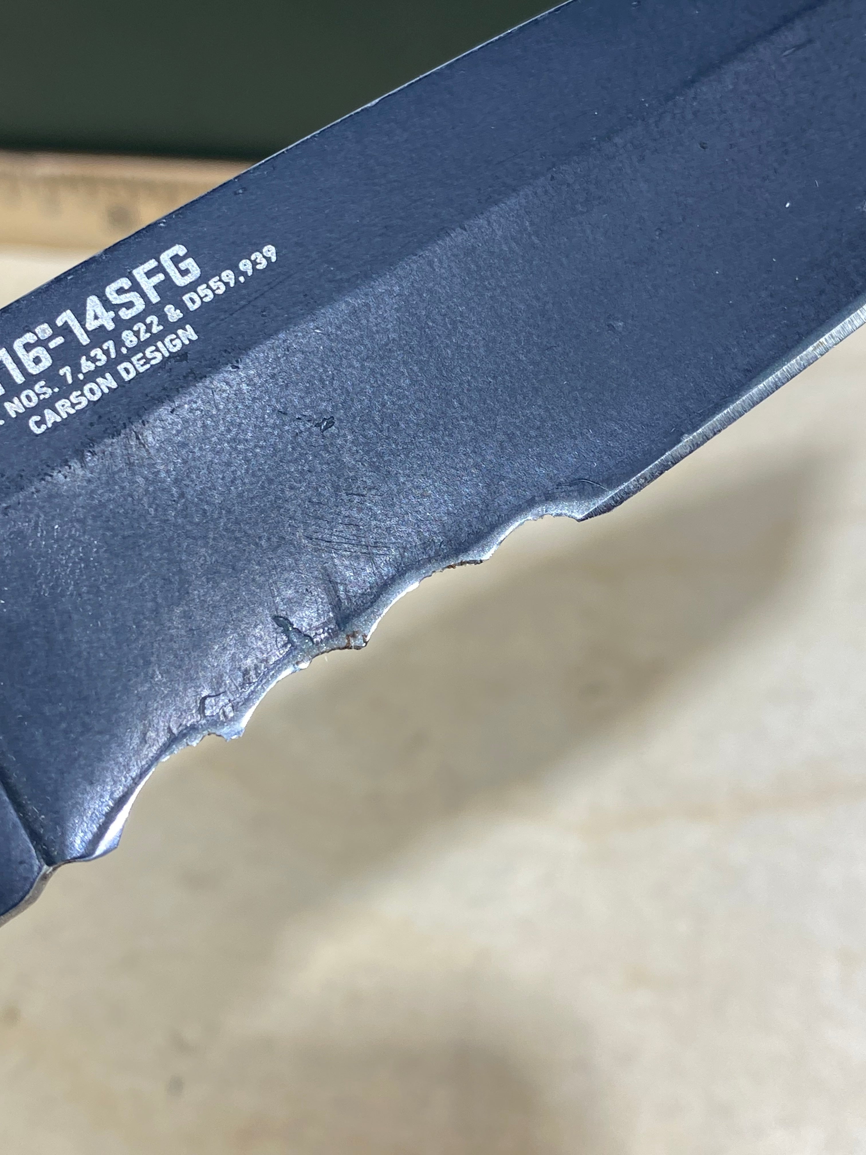 CRKT M16-14SFG #102. Light usage. Resharpened