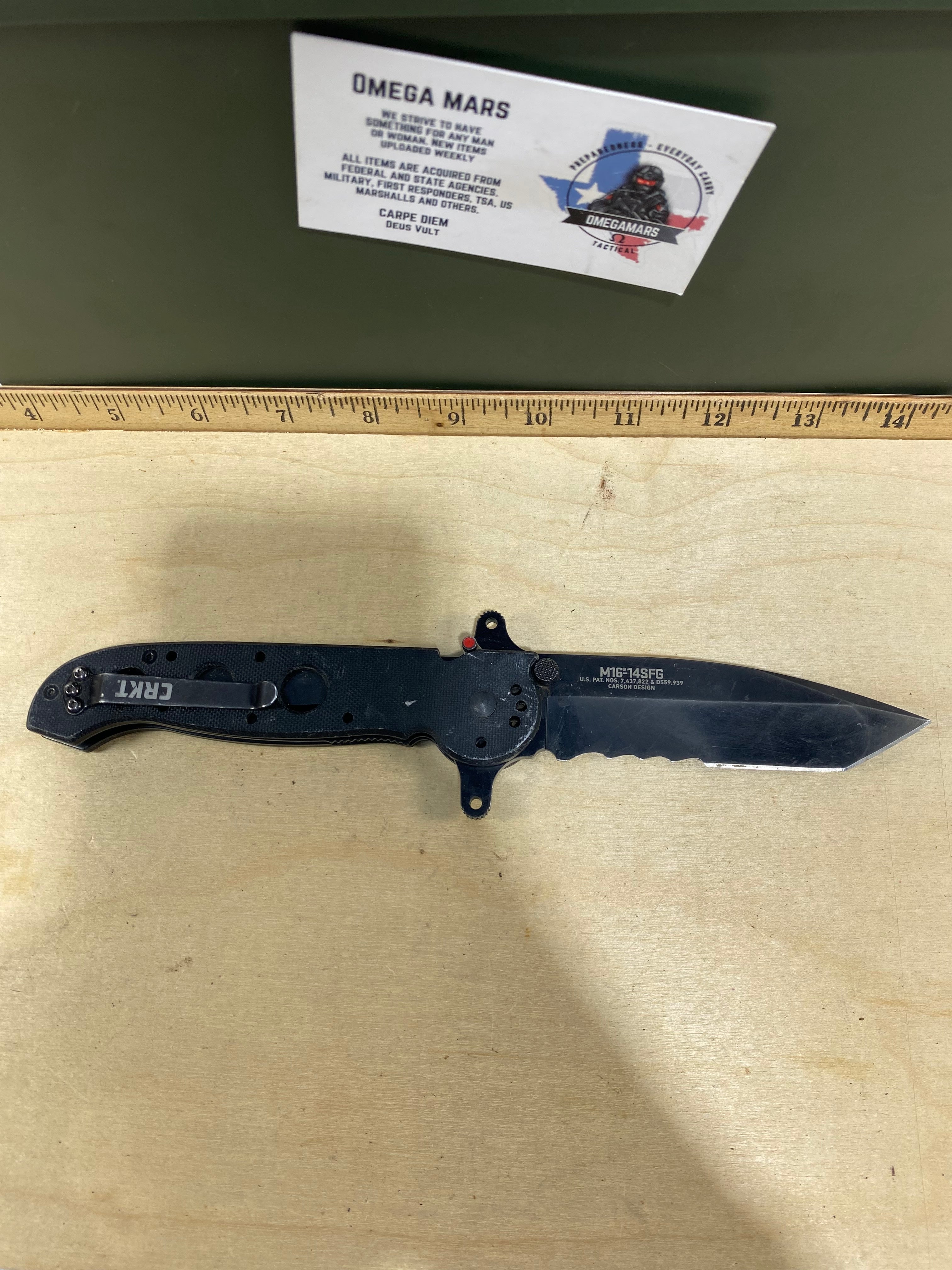CRKT M16-14SFG #103. Light usage. Dirty
