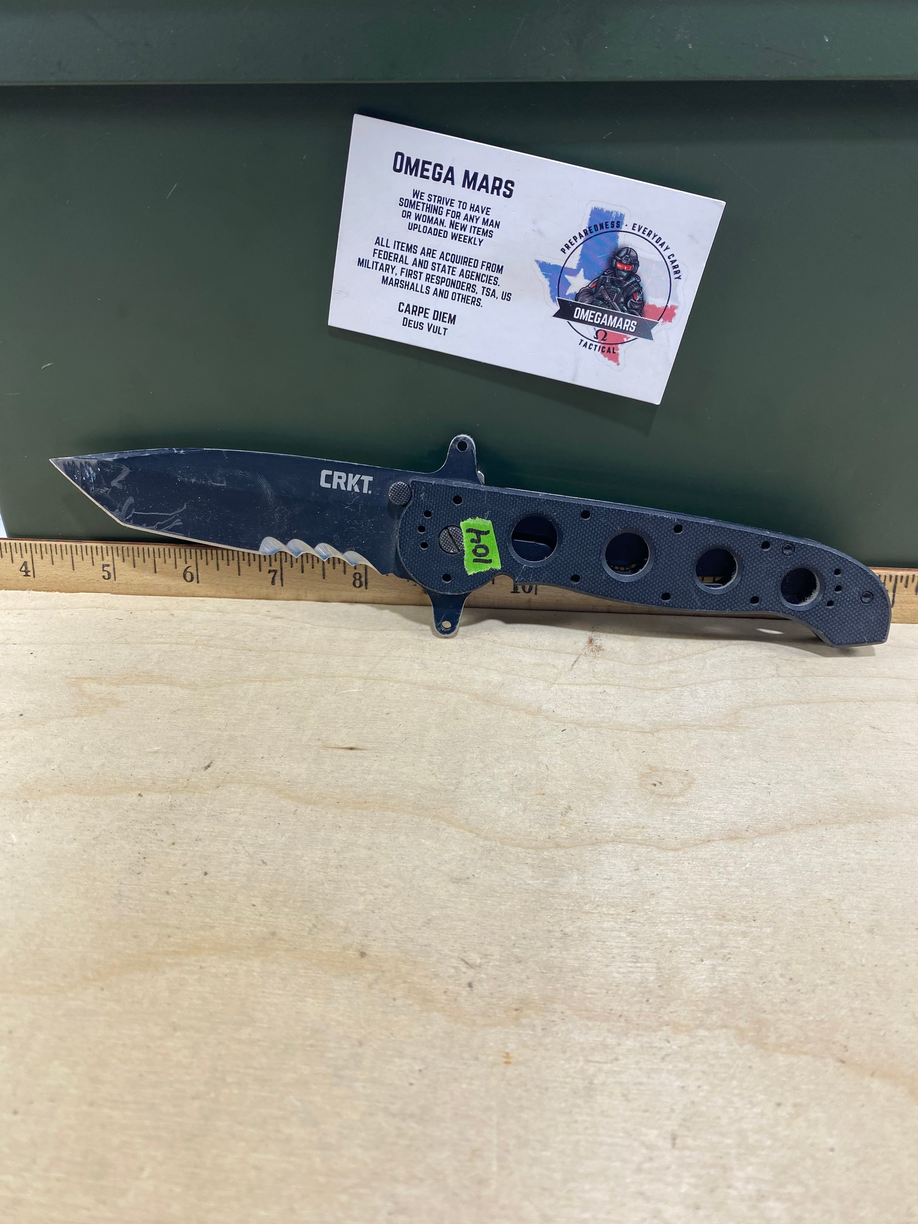 CRKT M16-14SFG #104. Light usage. Resharpened