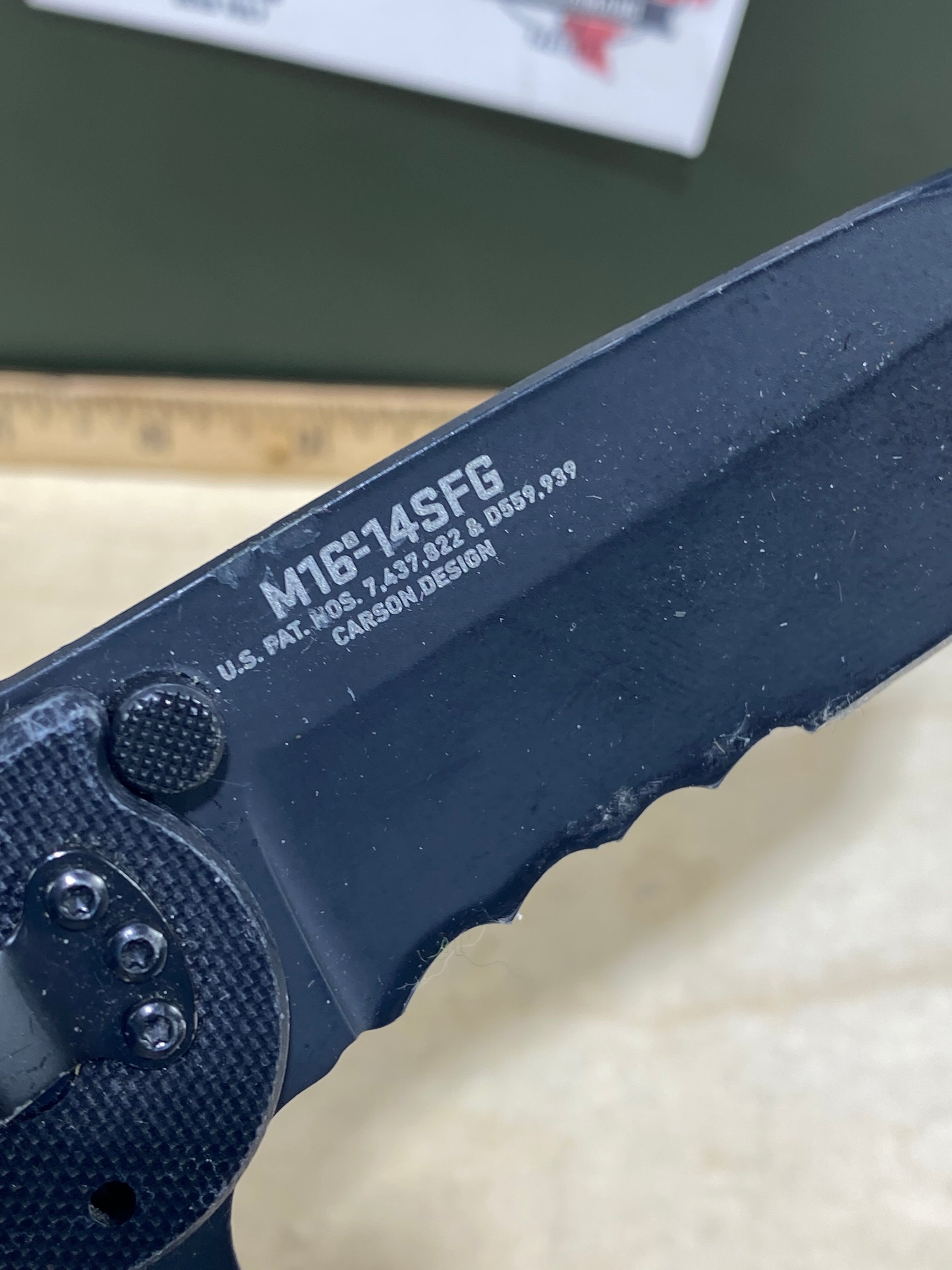 CRKT M16-14SFG #106. Light usage. Resharpened