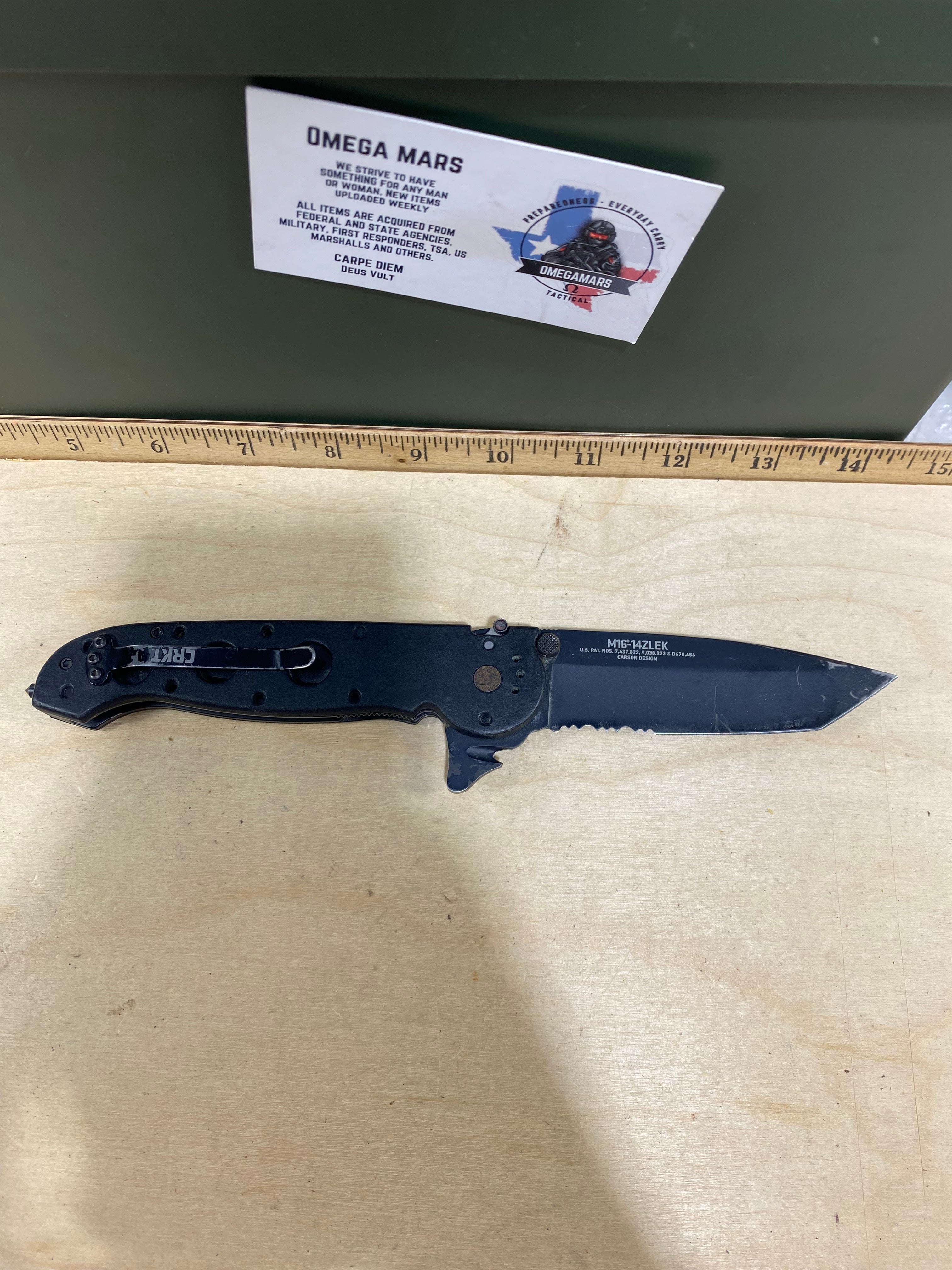 CRKT M16-14ZLEK #112. Light usage.