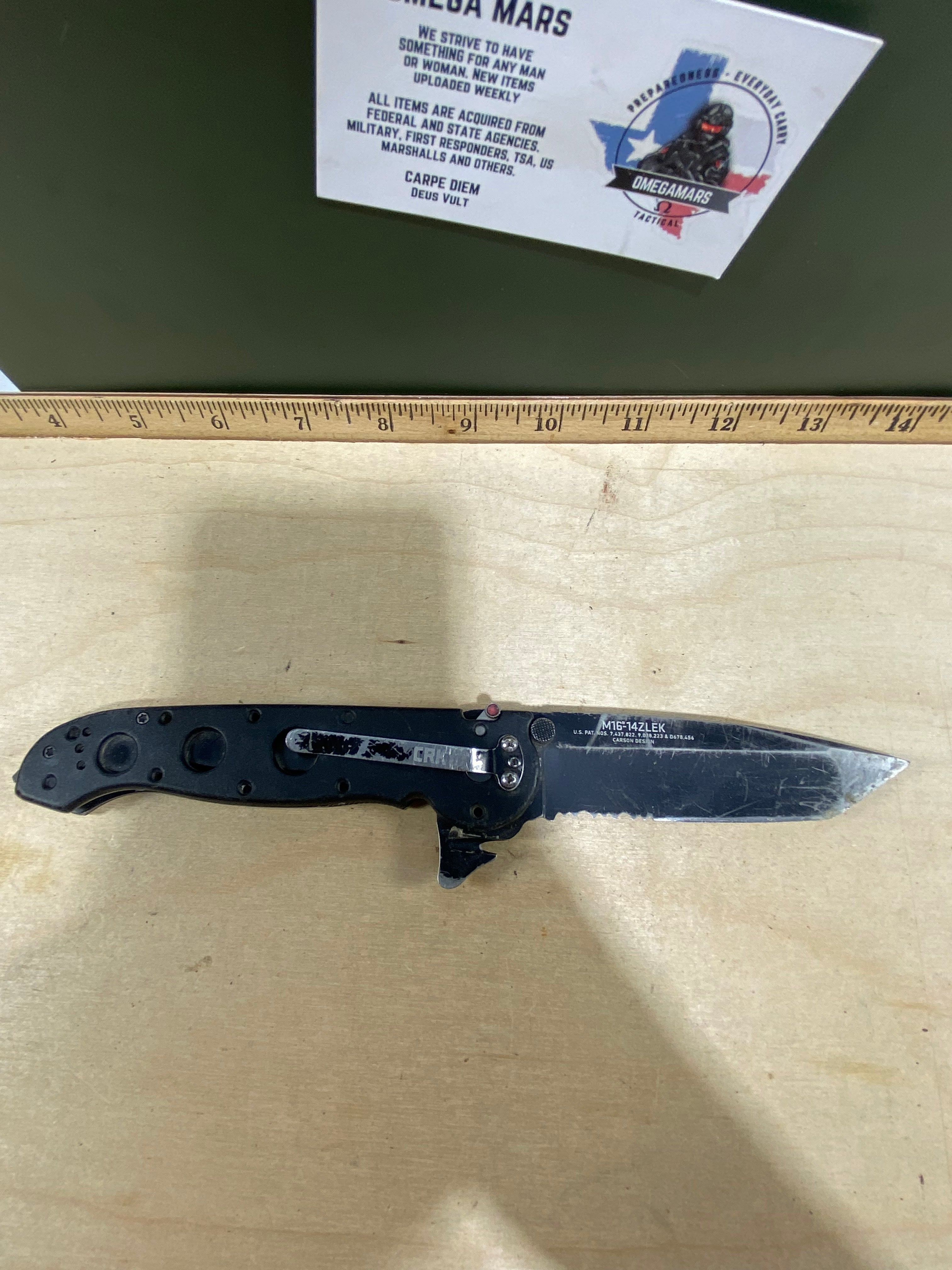 CRKT M16-14ZLEK #114. Light usage. Resharpened