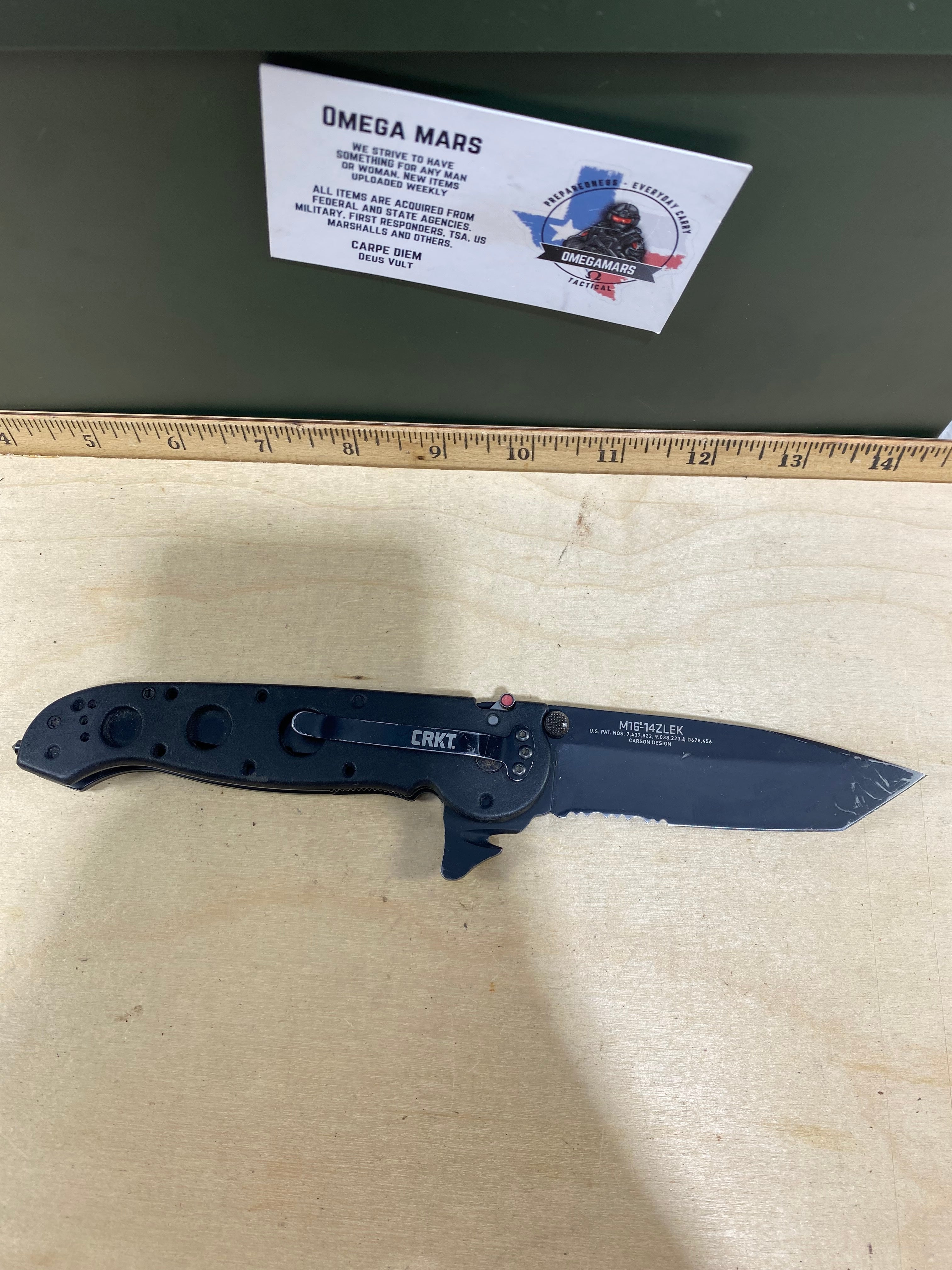 CRKT M16-14ZLEK #115. Light usage. Resharpened