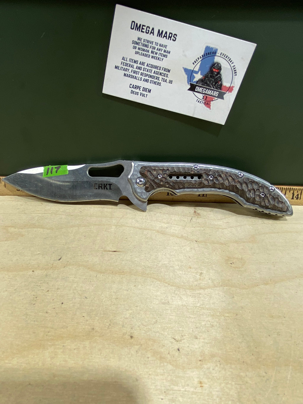 CRKT 5470 Fosil #117. Light usage.