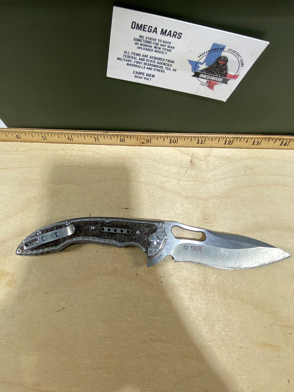 CRKT 5470 Fosil #117. Light usage.