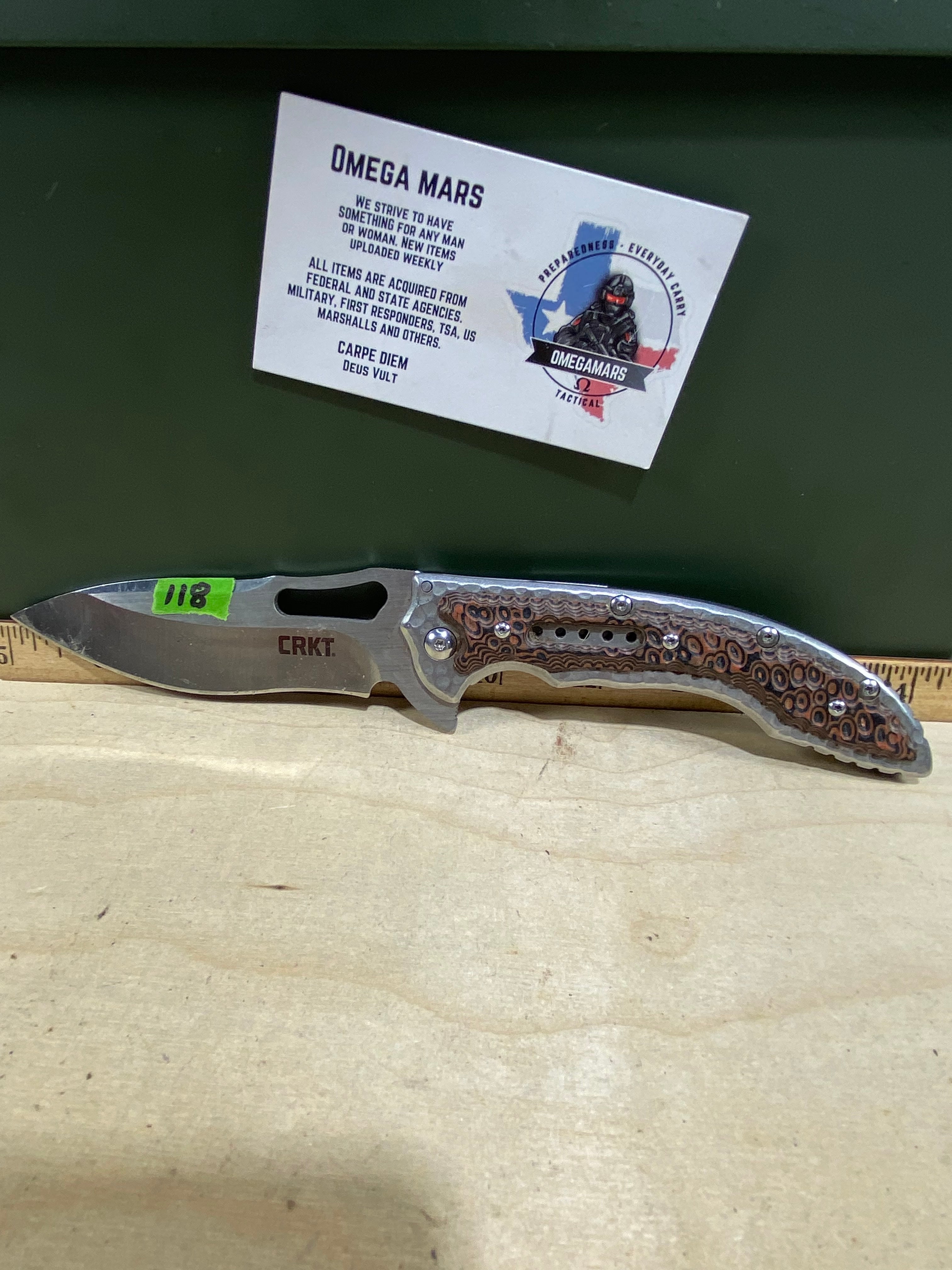 CRKT 5470 Fosil #118. Light usage.