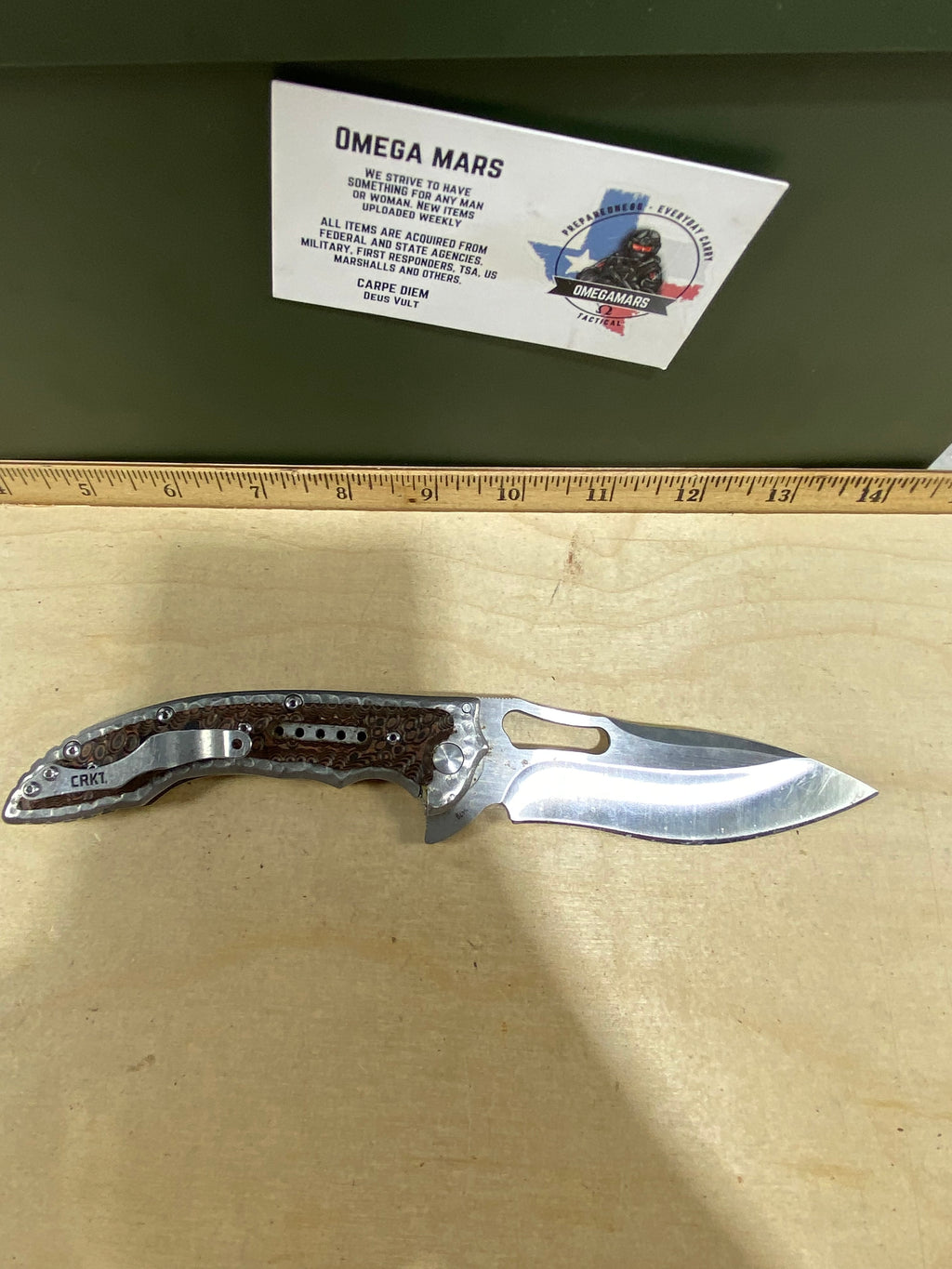 CRKT 5470 Fosil #118. Light usage.