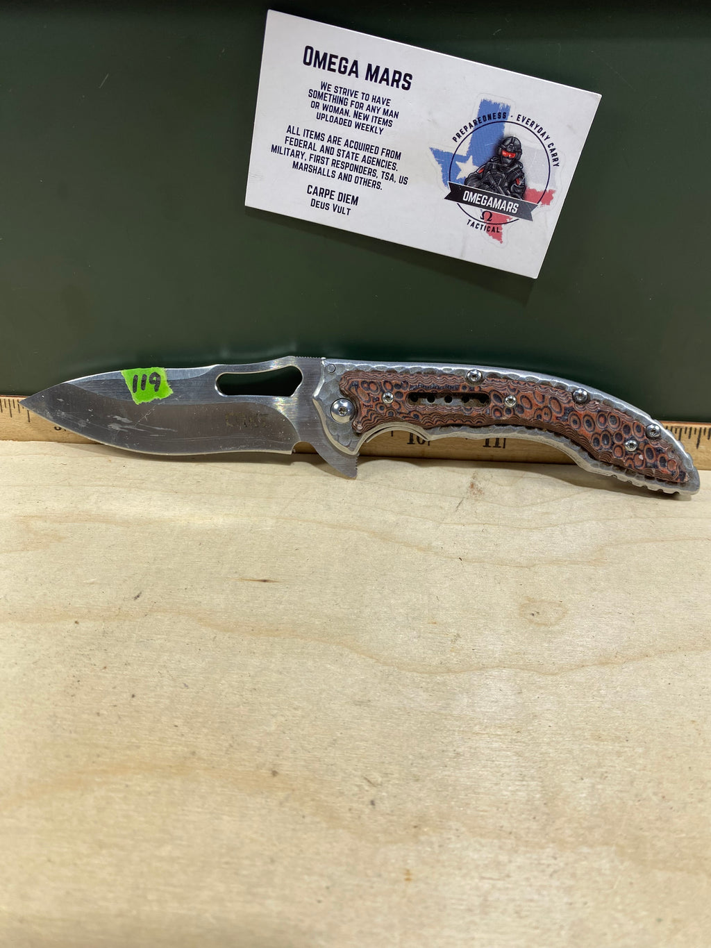 CRKT 5470 Fosil #119. Light usage. Missing pocket clip