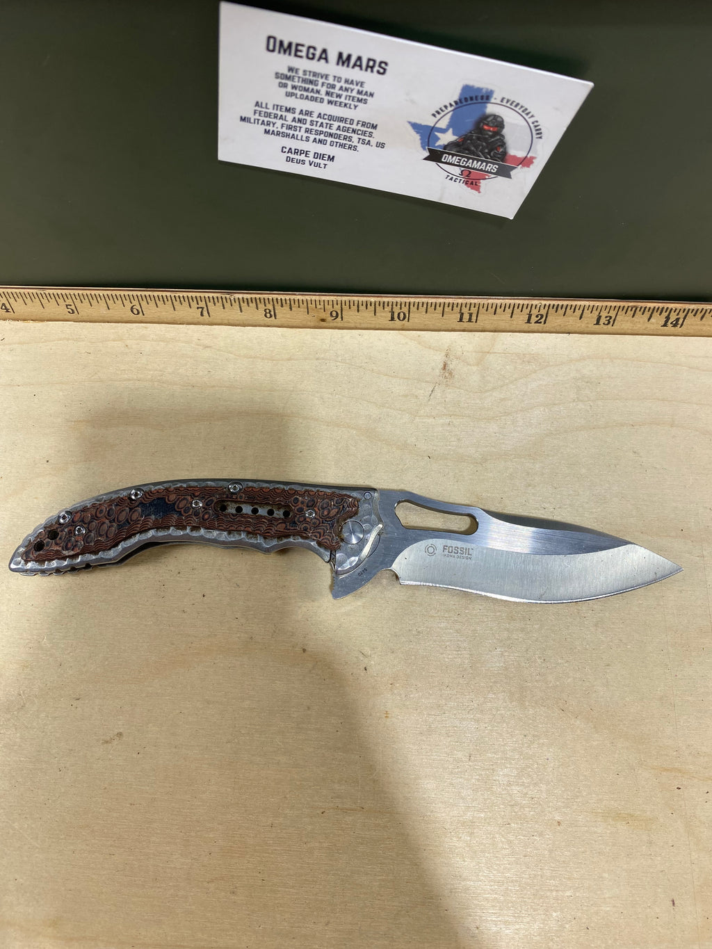 CRKT 5470 Fosil #119. Light usage. Missing pocket clip