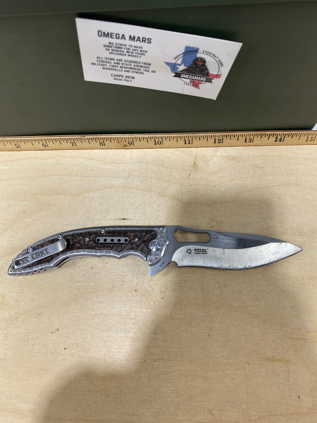 CRKT 5470 Fosil #123. Light usage. Dirty
