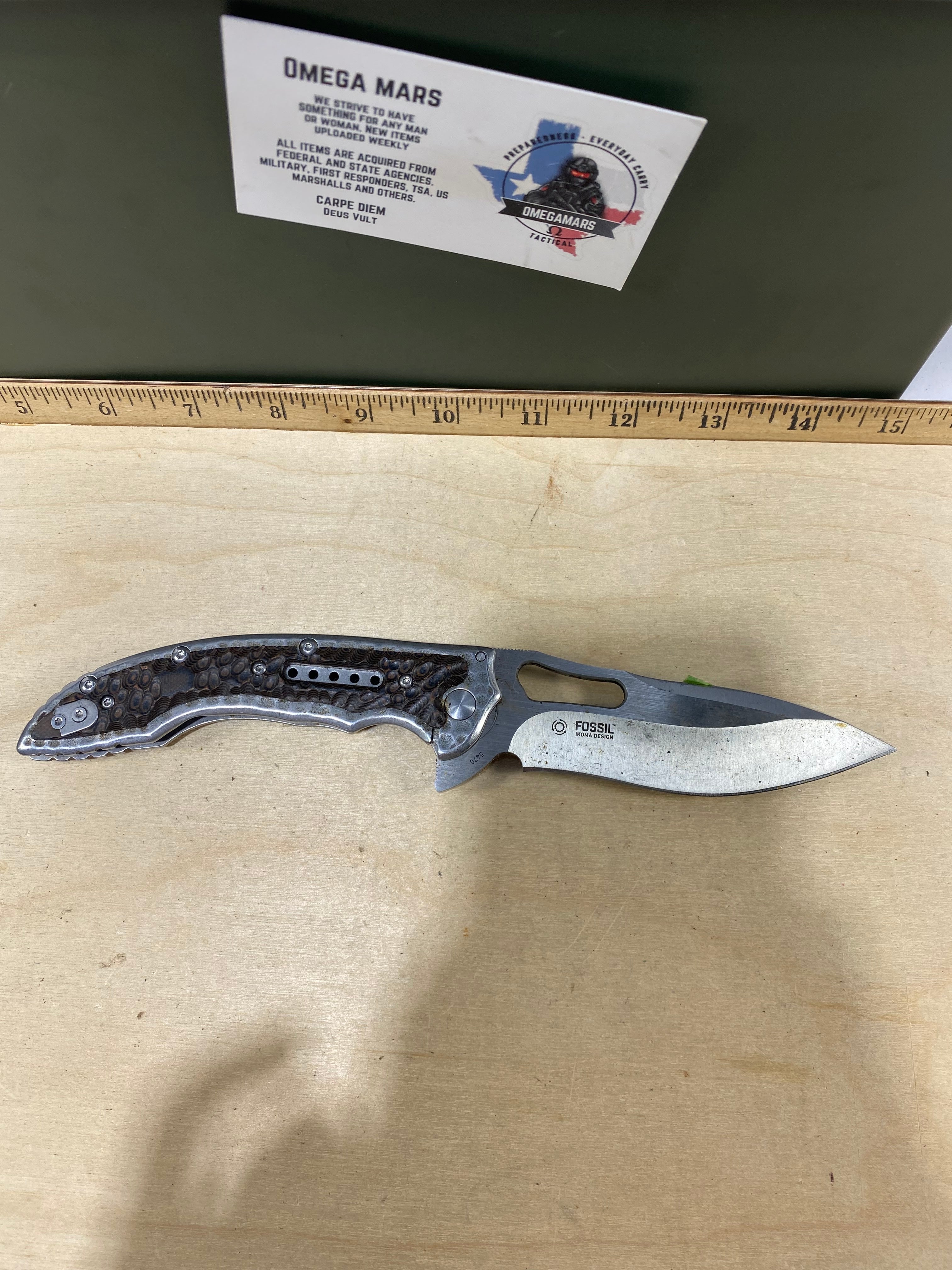 CRKT 5470 Fosil #126. Light usage. Missing pocket clip