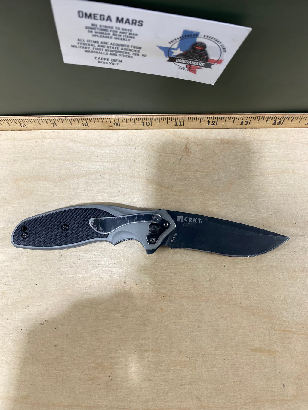 CRKT K470KKP #136. Light usage. Resharpened. Dirty.