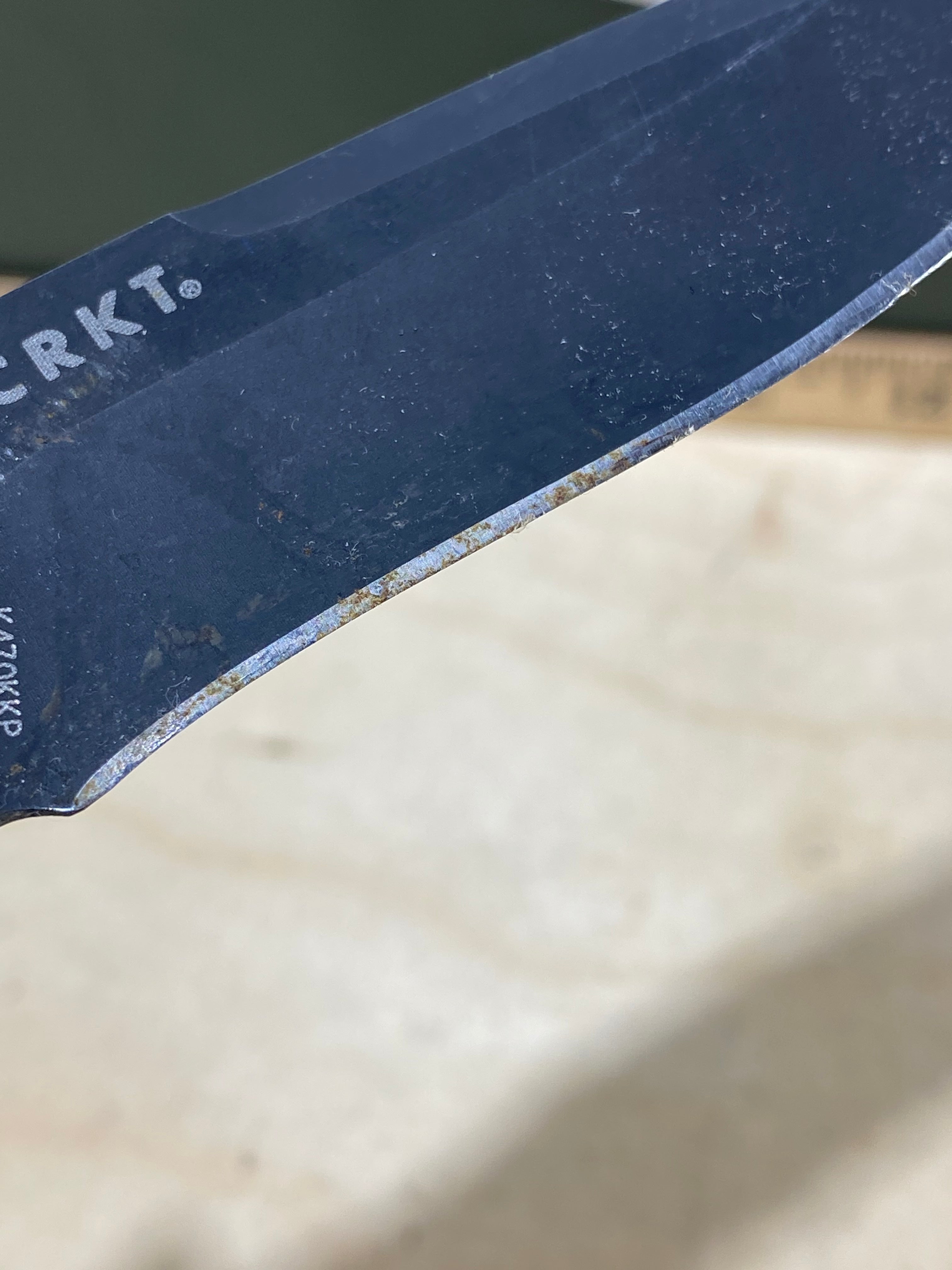 CRKT K470KKP #136. Light usage. Resharpened. Dirty.