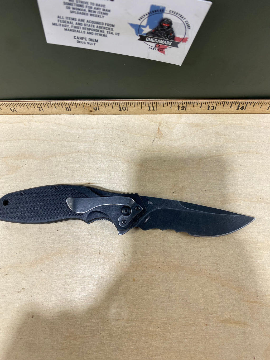 CRKT K800KKP Shenanigan Assisted #137. Light usage. Chip on blade