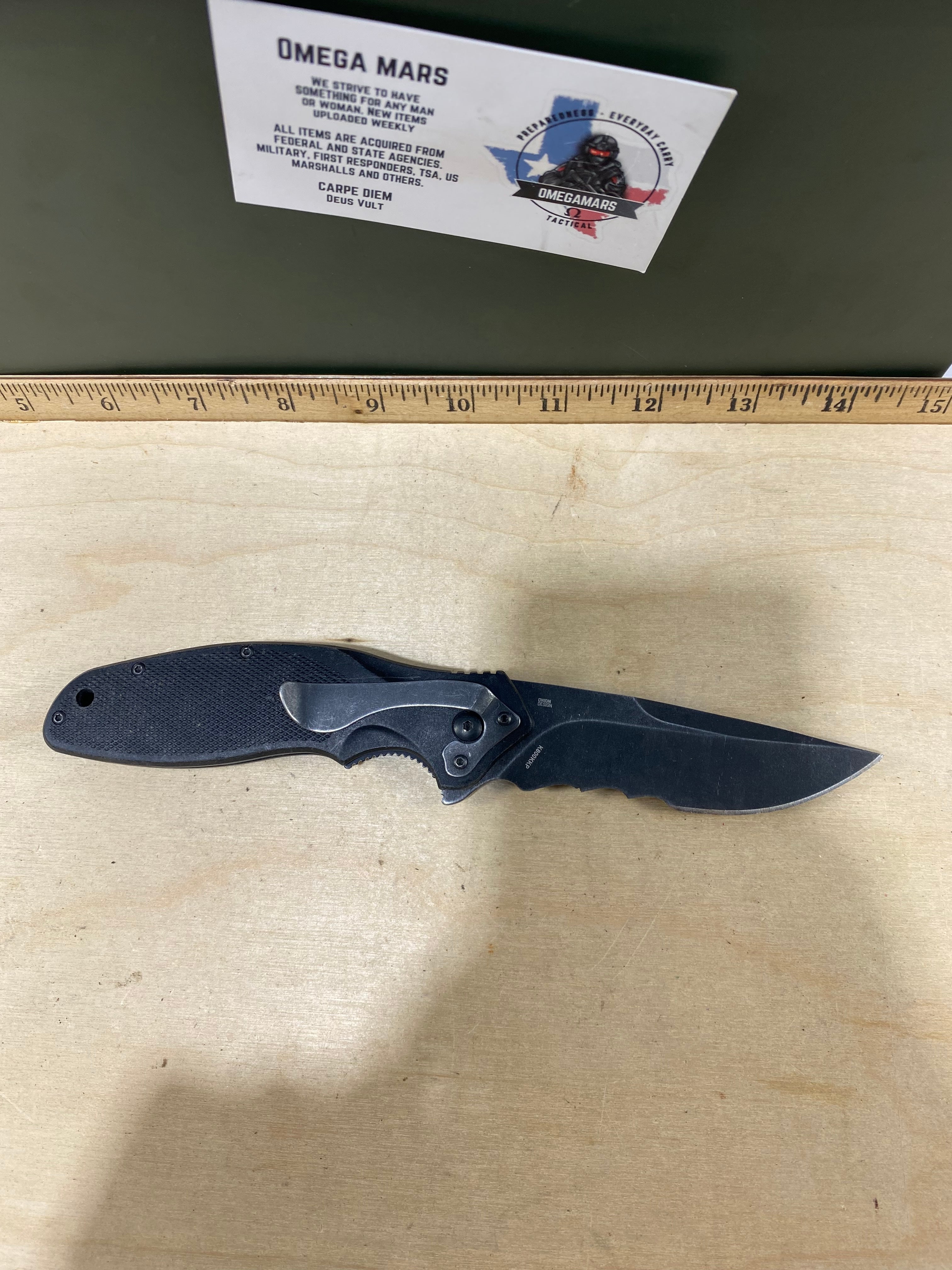 CRKT K800KKP Shenanigan Assisted #137. Light usage. Chip on blade