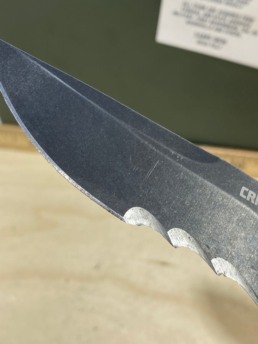 CRKT K800KKP Shenanigan Assisted #137. Light usage. Chip on blade