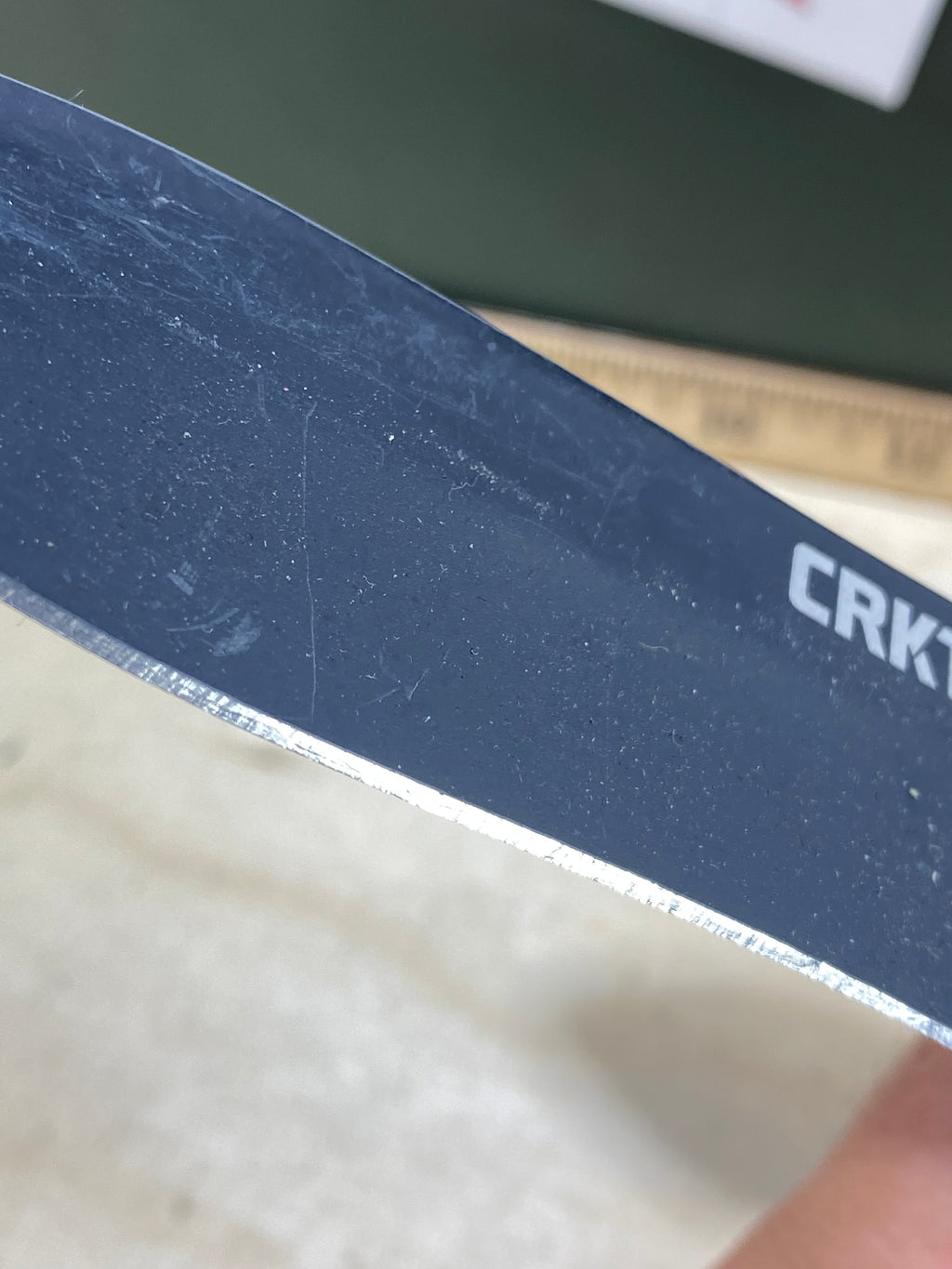 CRKT M21-04G Spear Point #141. Light usage. Resharpened