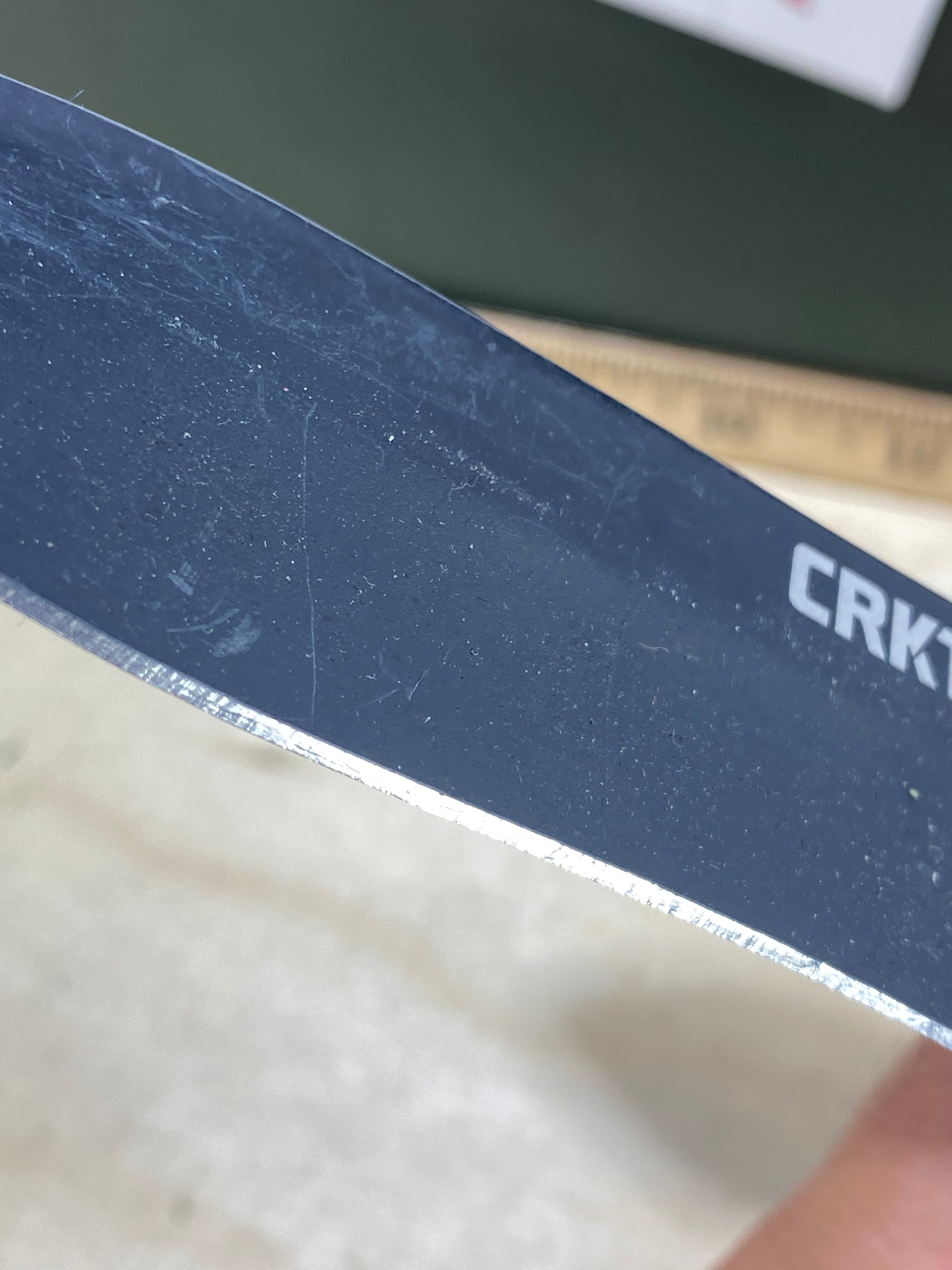 CRKT M21-04G Spear Point #141. Light usage. Resharpened