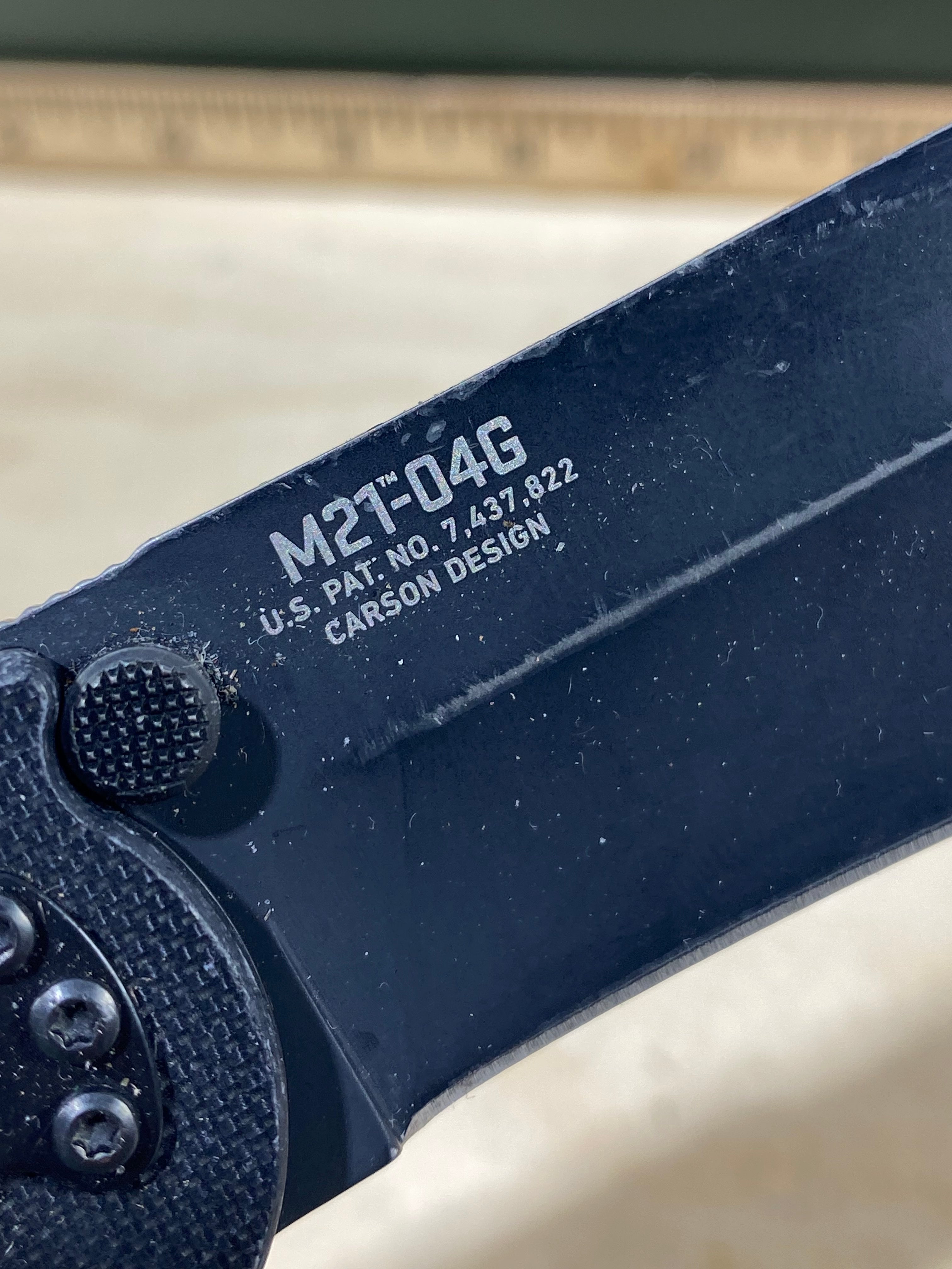 CRKT M21-04G Spear Point #142. Light usage
