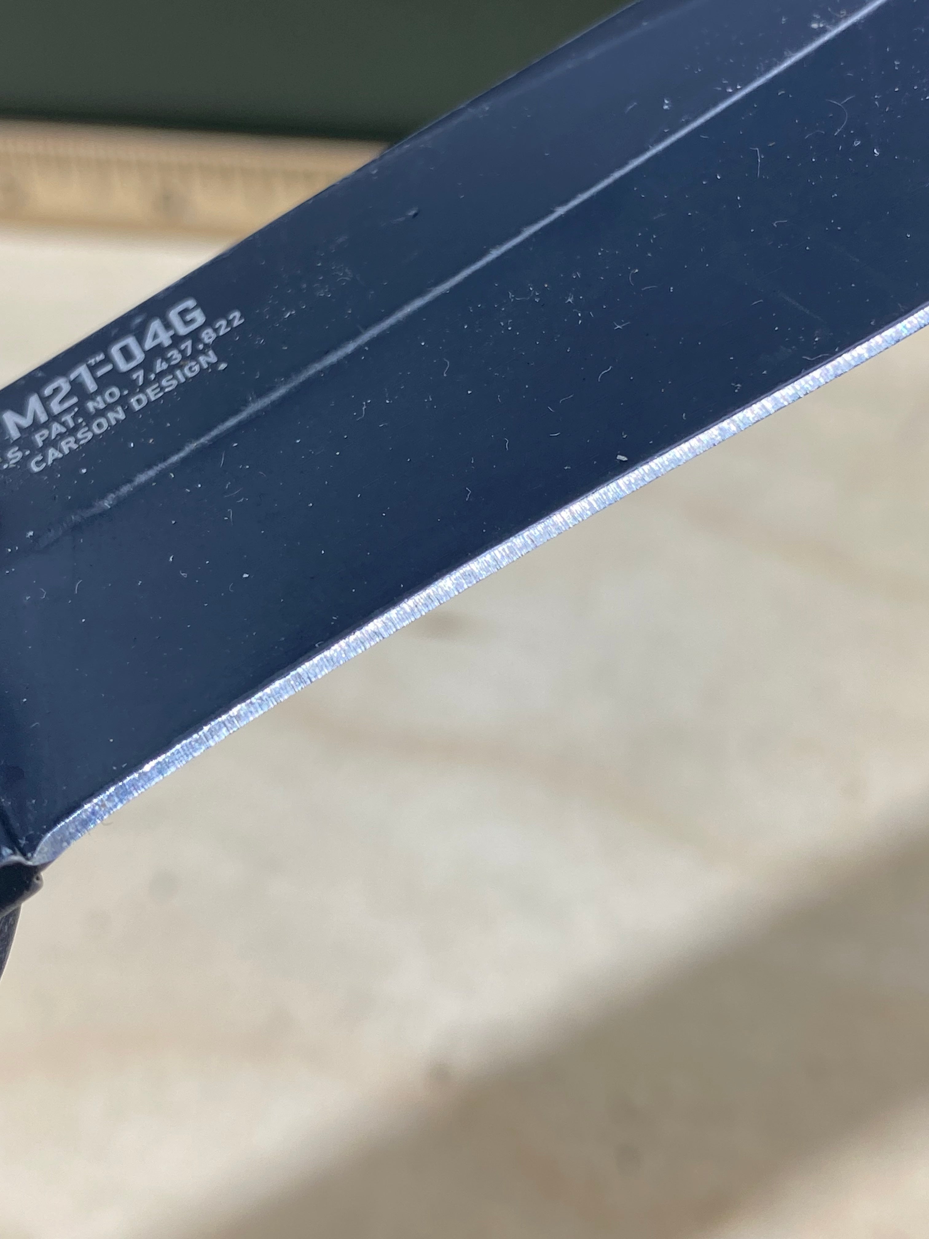CRKT M21-04G Spear Point #142. Light usage