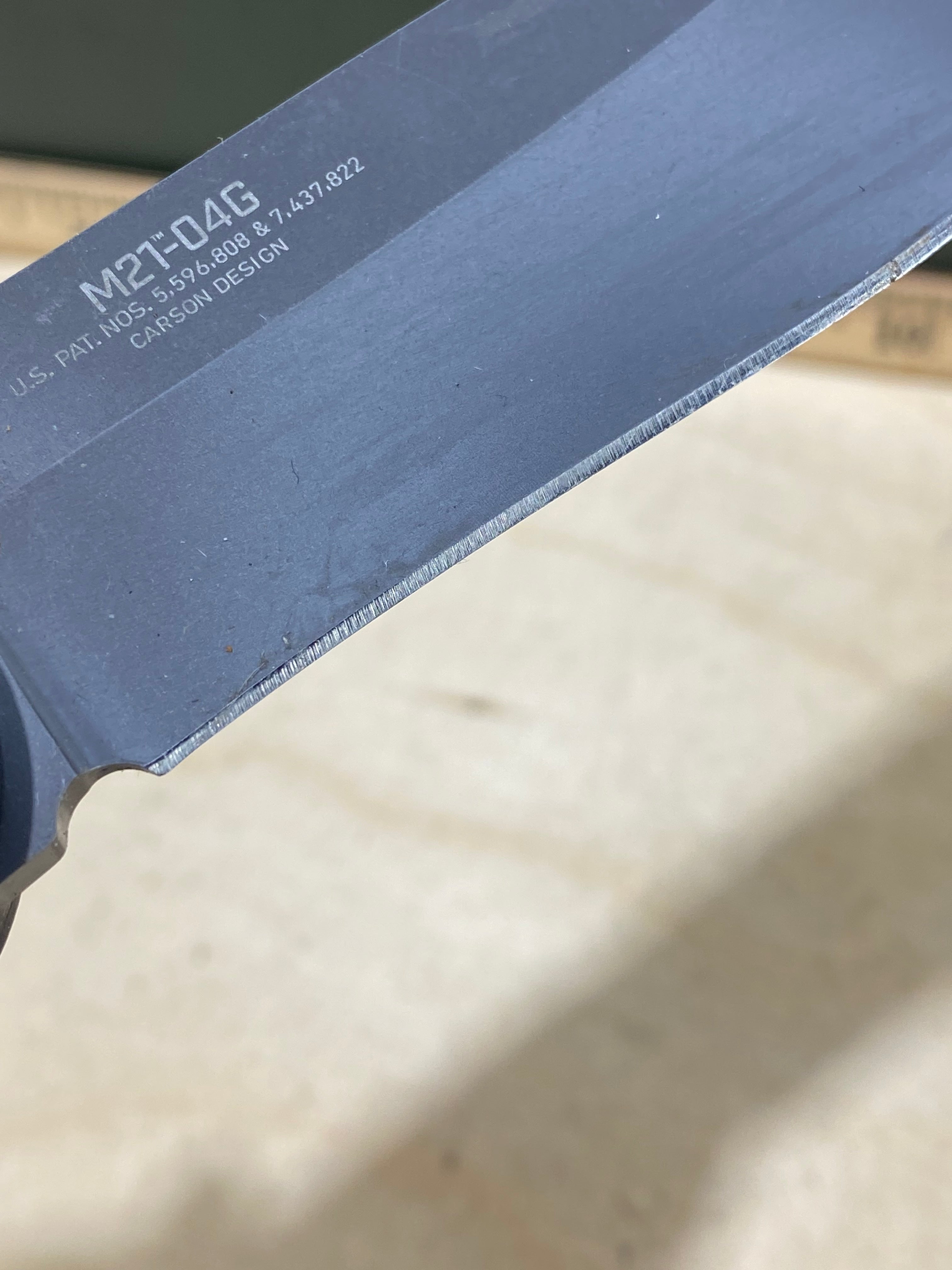 CRKT M21-04G Spear Point #143. Light usage. Dirty.