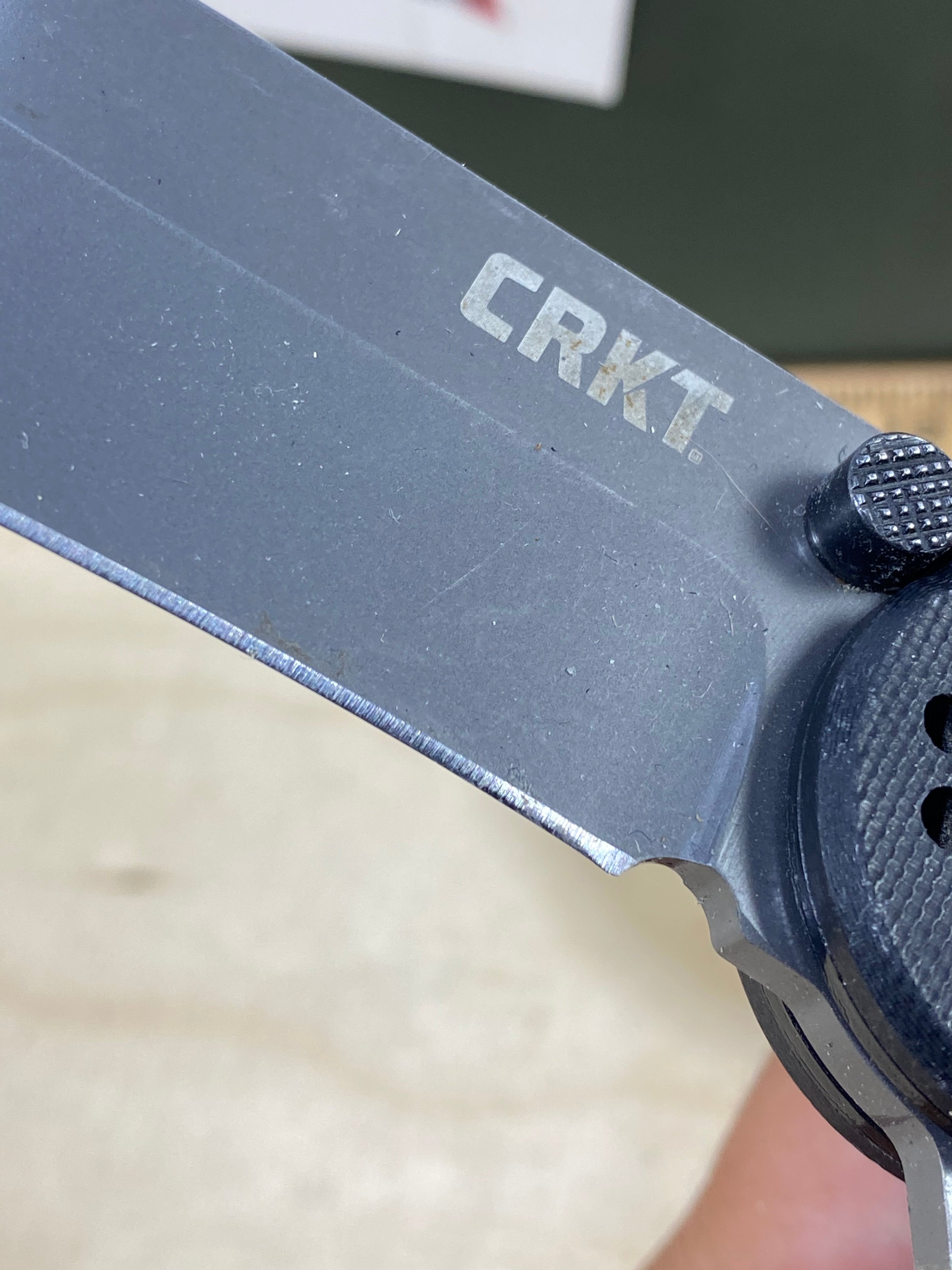 CRKT M21-04G Spear Point #143. Light usage. Dirty.