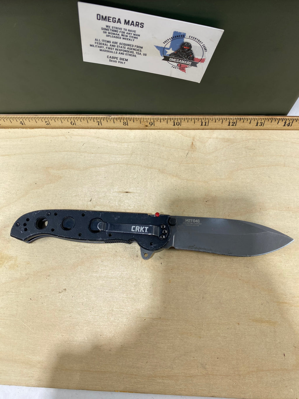 CRKT M21-04G Spear Point #144. Light usage.
