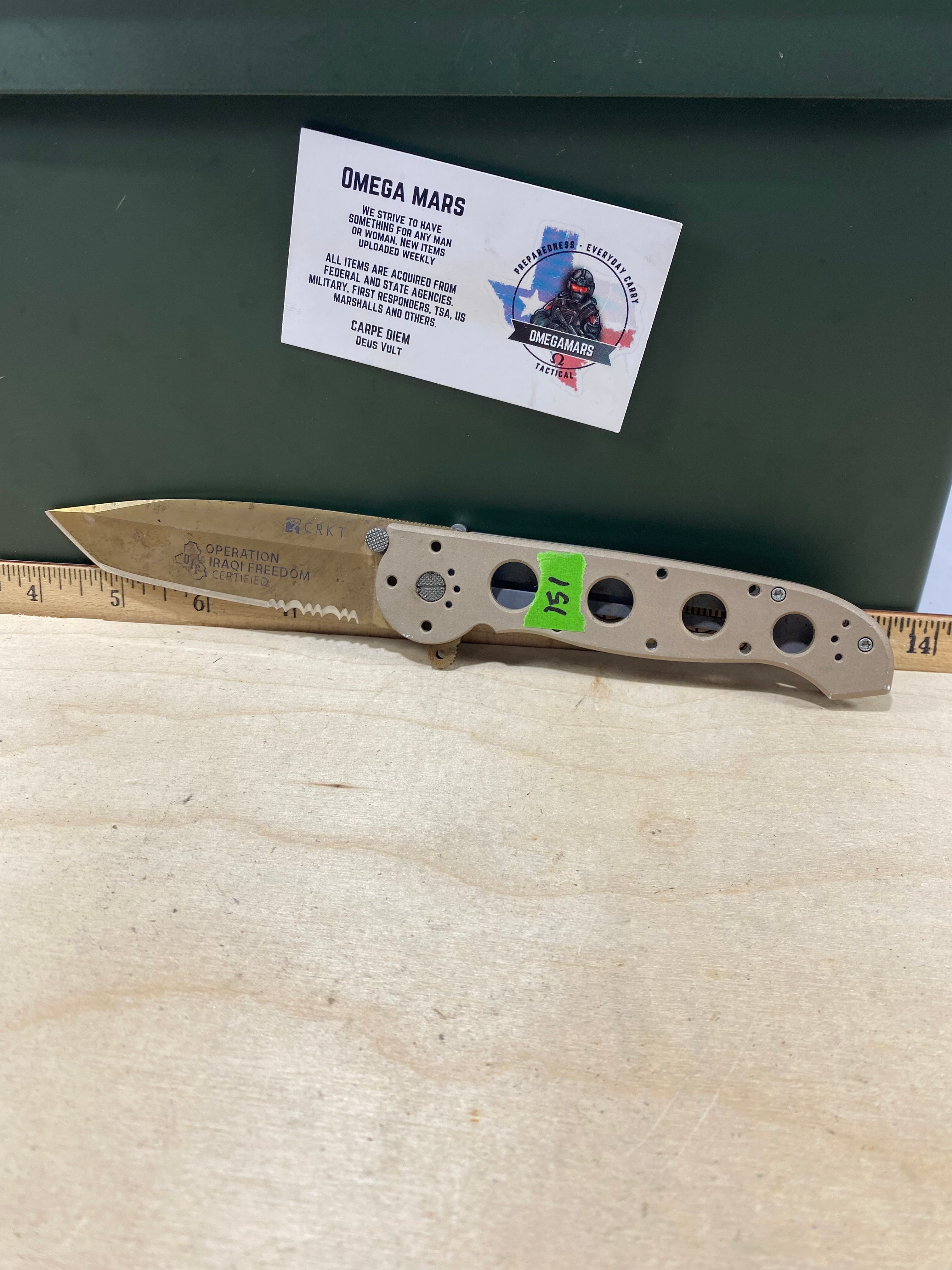CRKT M16-14D #151. Light usage. Dirty