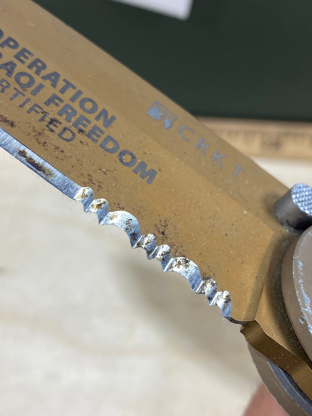 CRKT M16-14D #152. Light usage. Dirty.