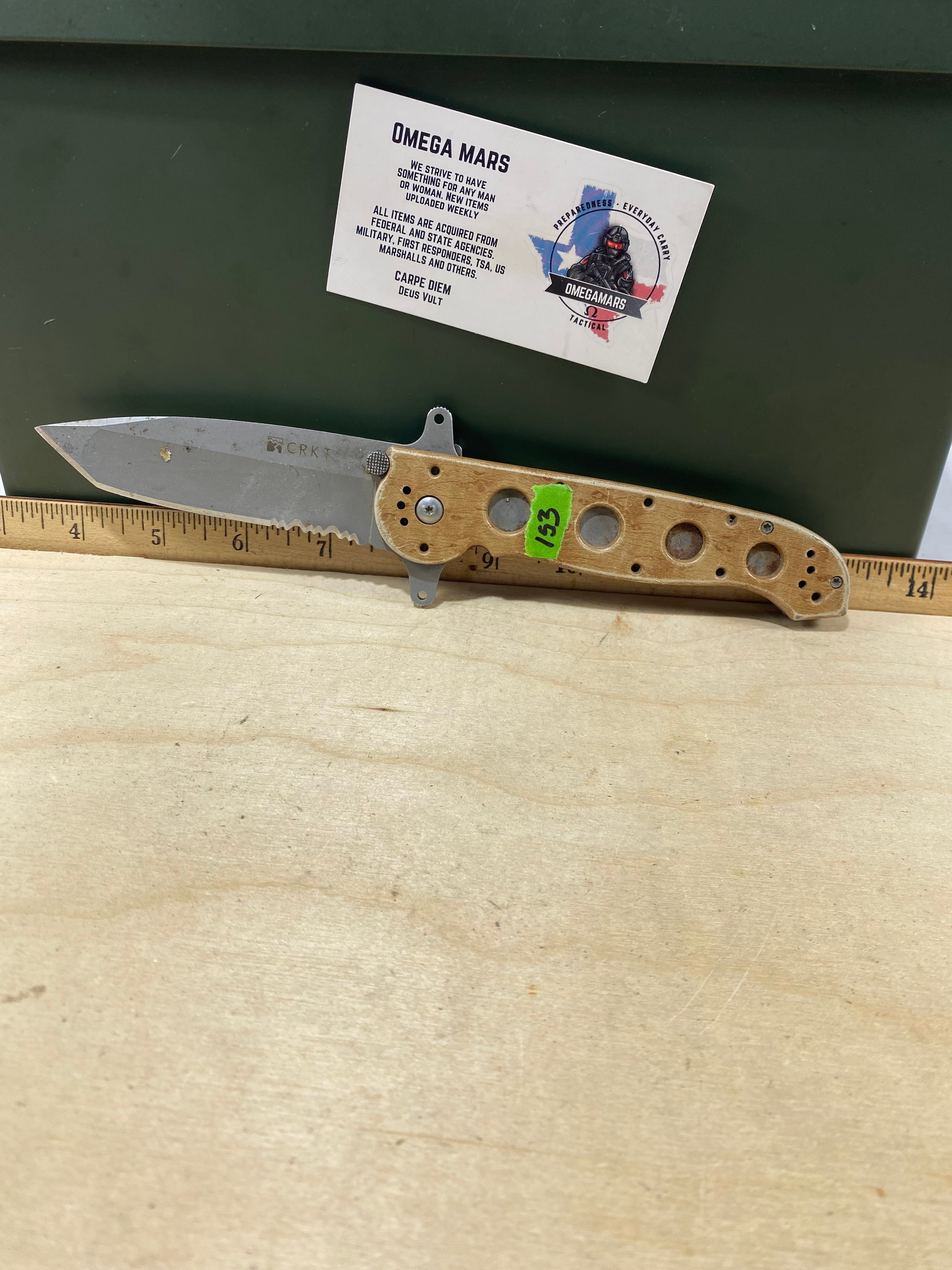 CRKT M16-14ZSF #153. Light usage. Dirty.