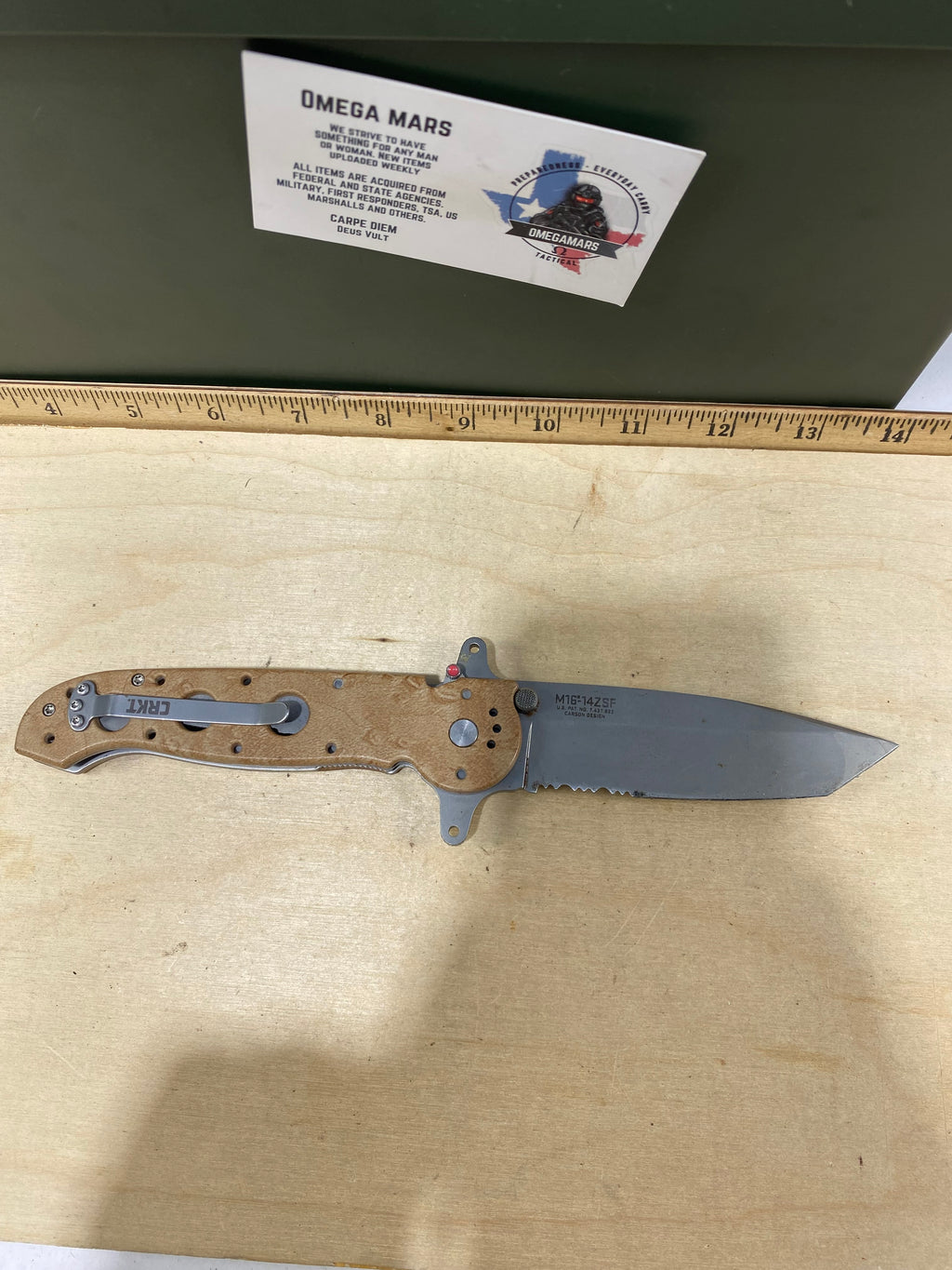 CRKT M16-14ZSF #154. Light usage. Dirty.