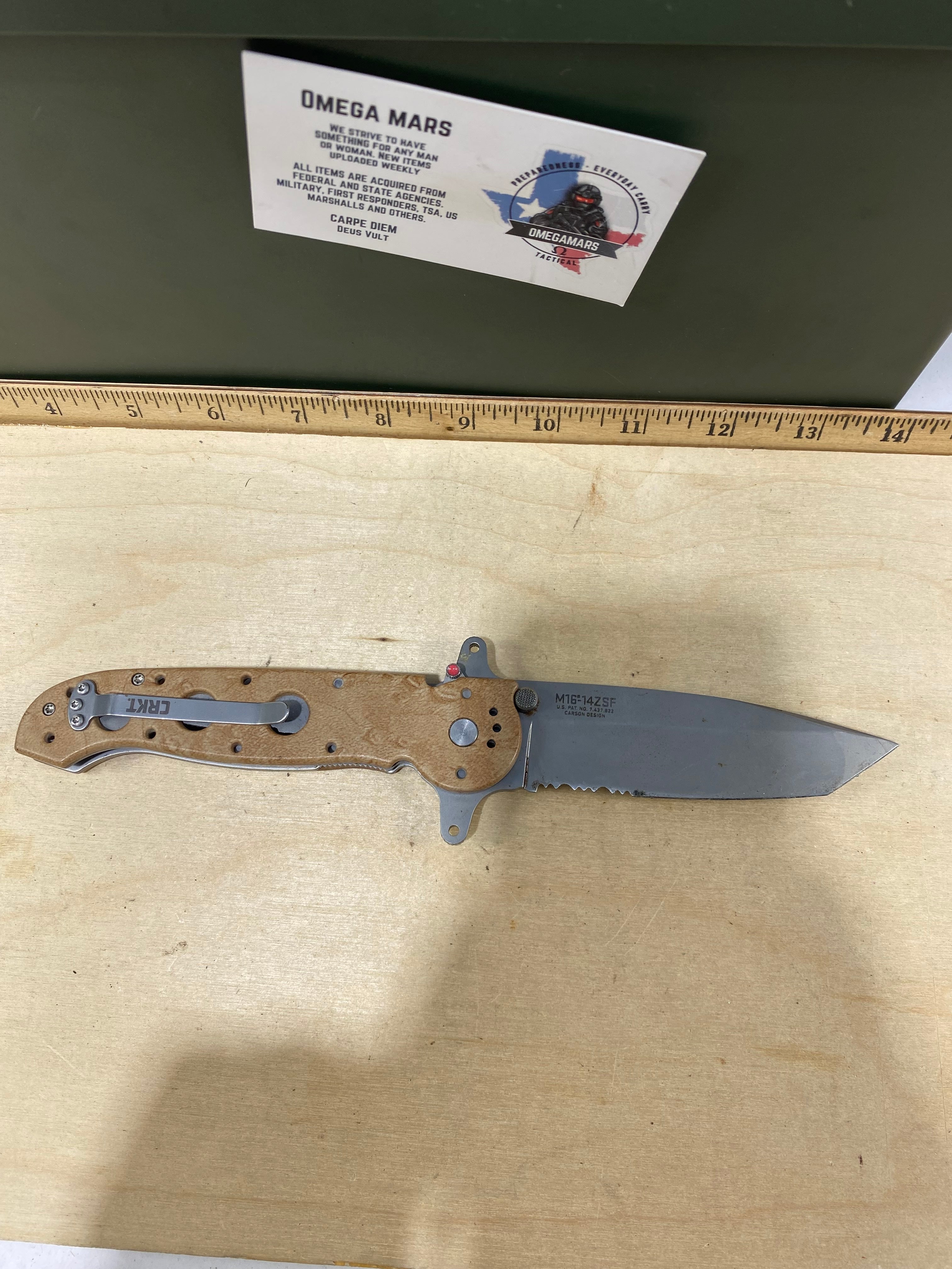 CRKT M16-14ZSF #154. Light usage. Dirty.