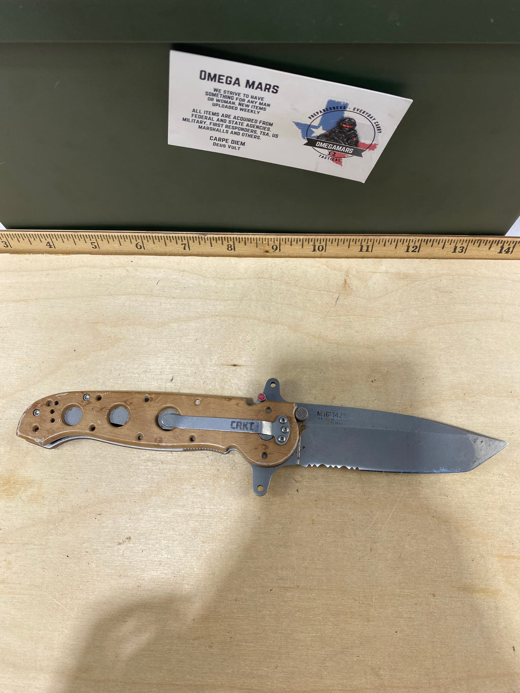 CRKT M16-14ZSF #155. Light usage. Dirty.