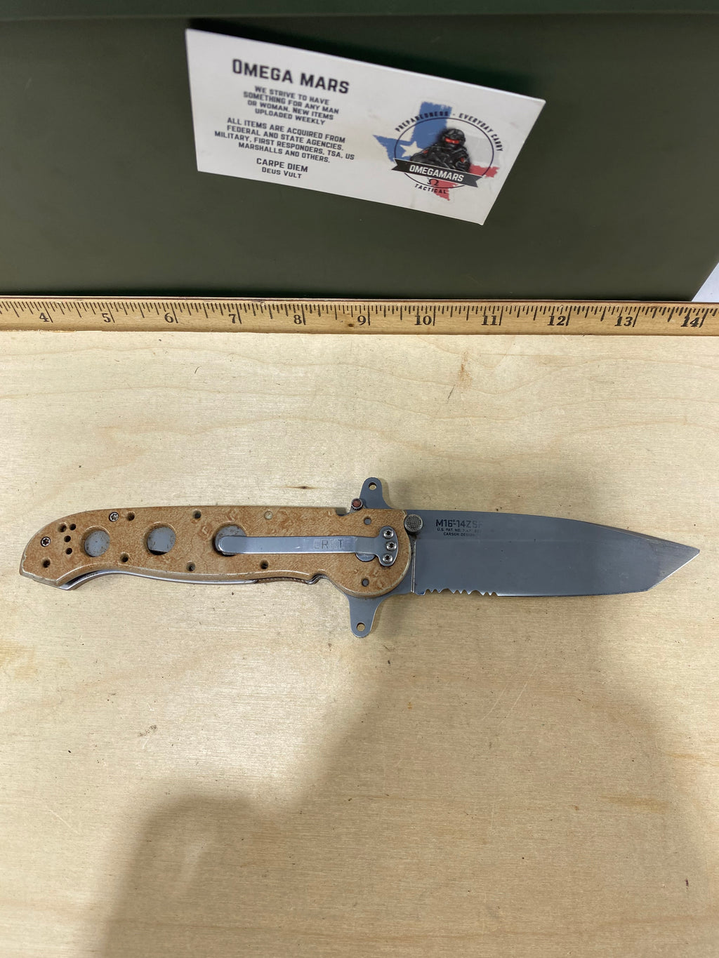 CRKT M16-14ZSF #156. Light usage. Tip Broken