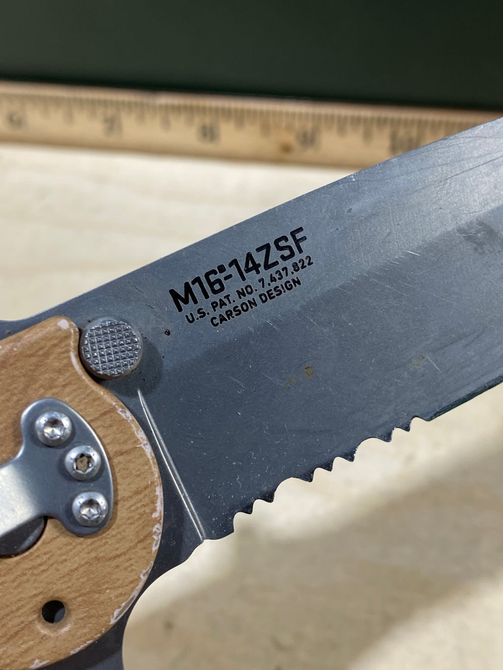 CRKT M16-14ZSF #157. Light usage. Dirty. Resharpened.